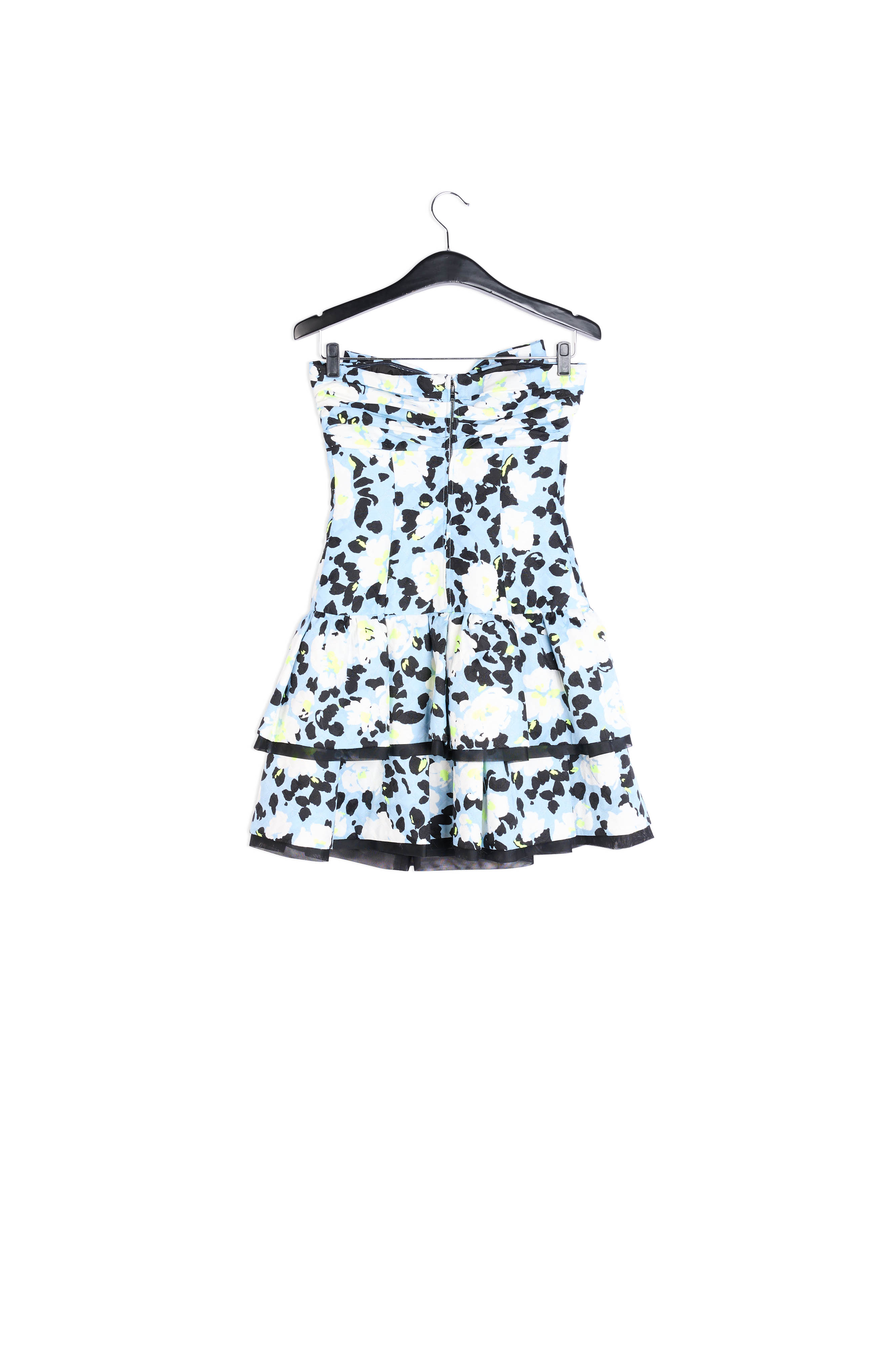 Mini robe bustier bleu pà¢le à fleurs RE—SSENTIEL seconde main photo 2