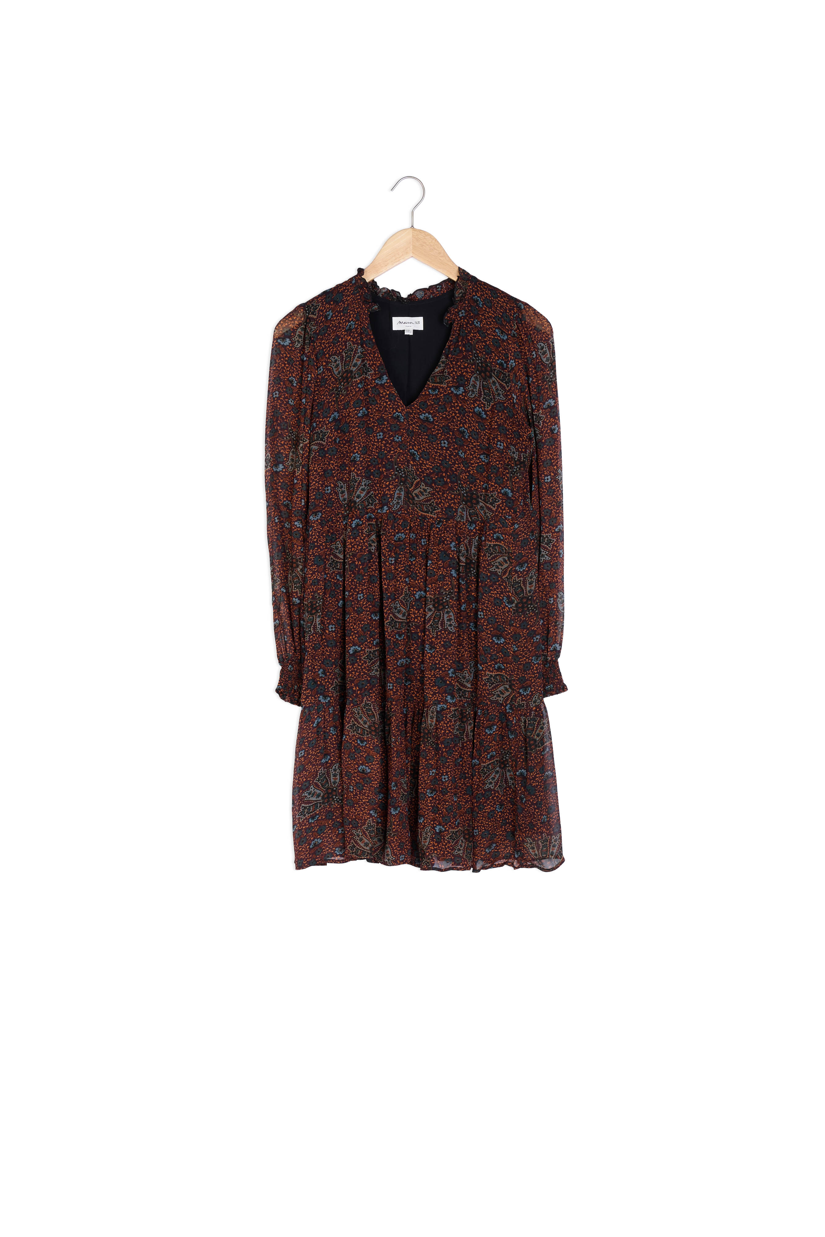 Robe courte imprimée marron Naty Maison 123 seconde main photo 3