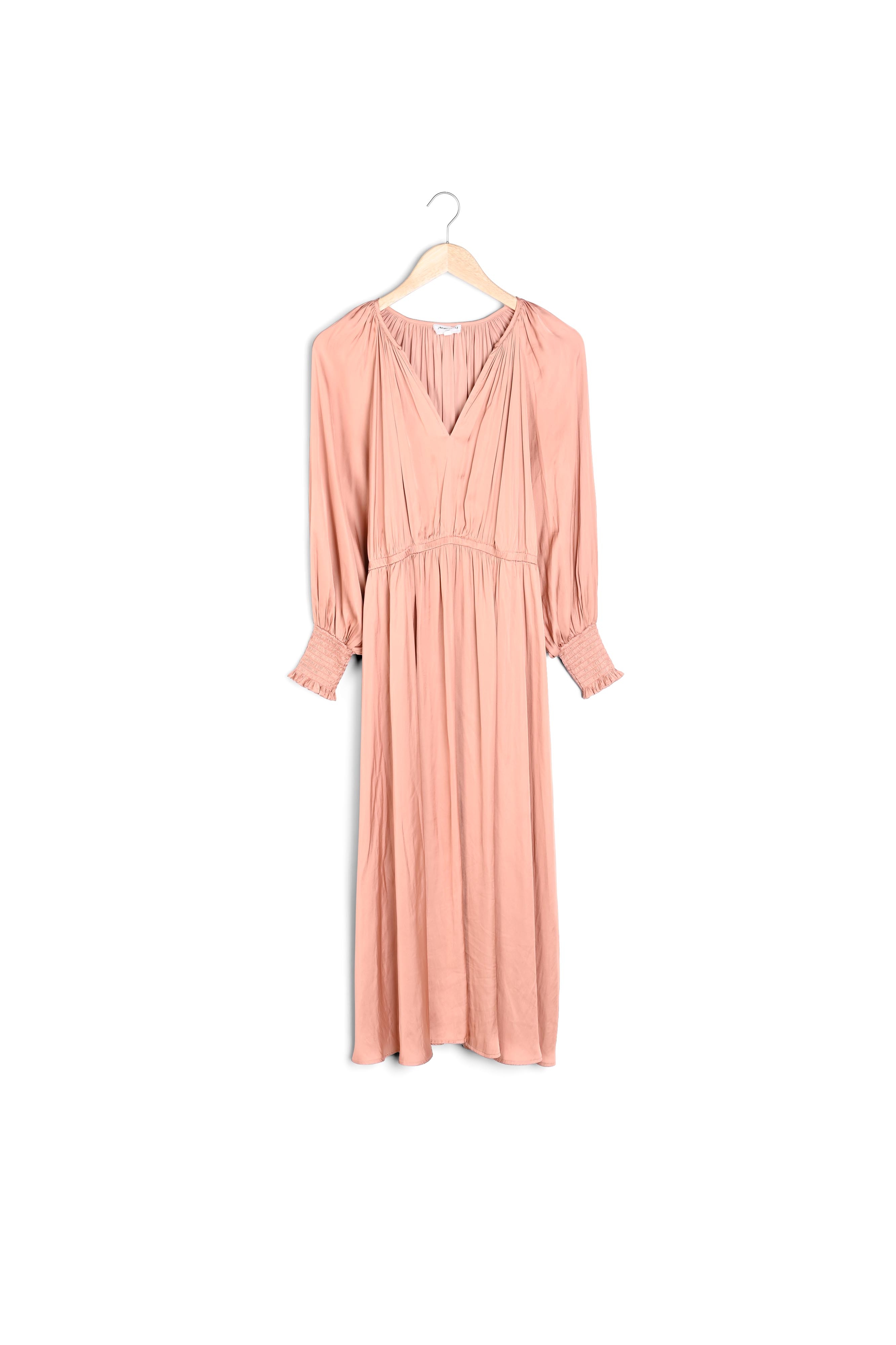 Robe longue satinée rose poudré Heidi Maison 123 seconde main photo 1