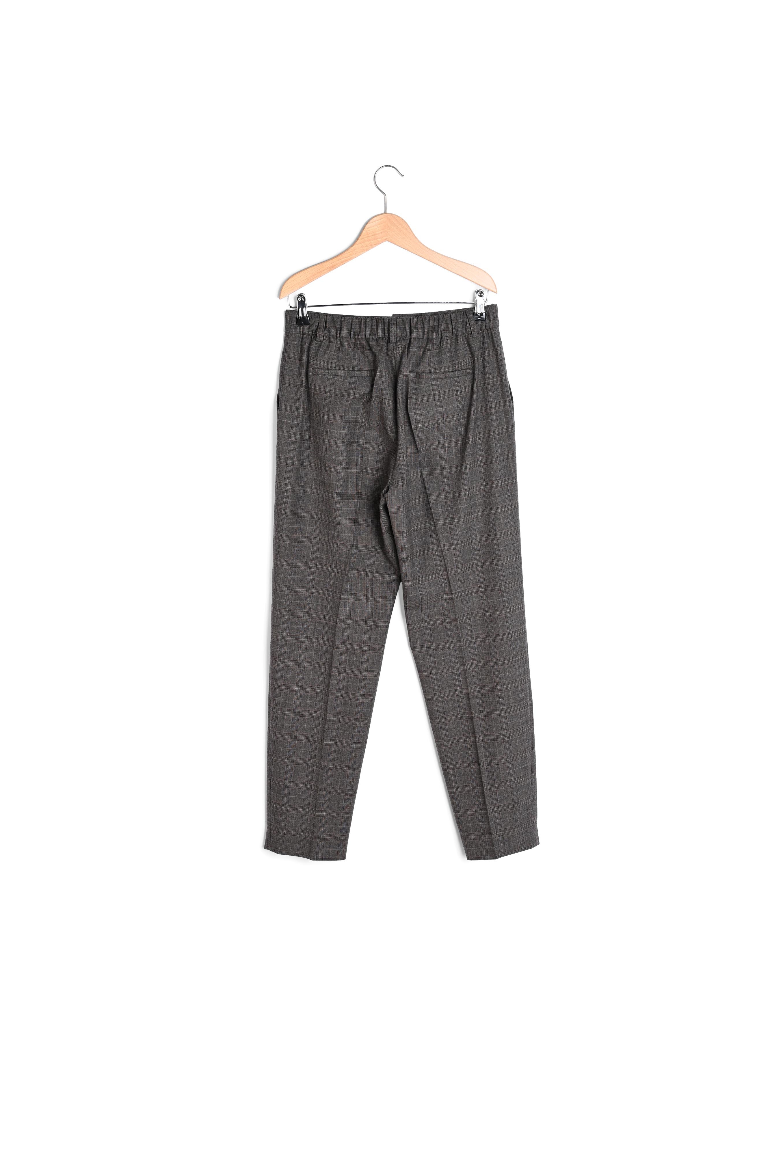 Pantalon carotte en lainage à carreaux - EMILIO Gerard Darel seconde main photo 2