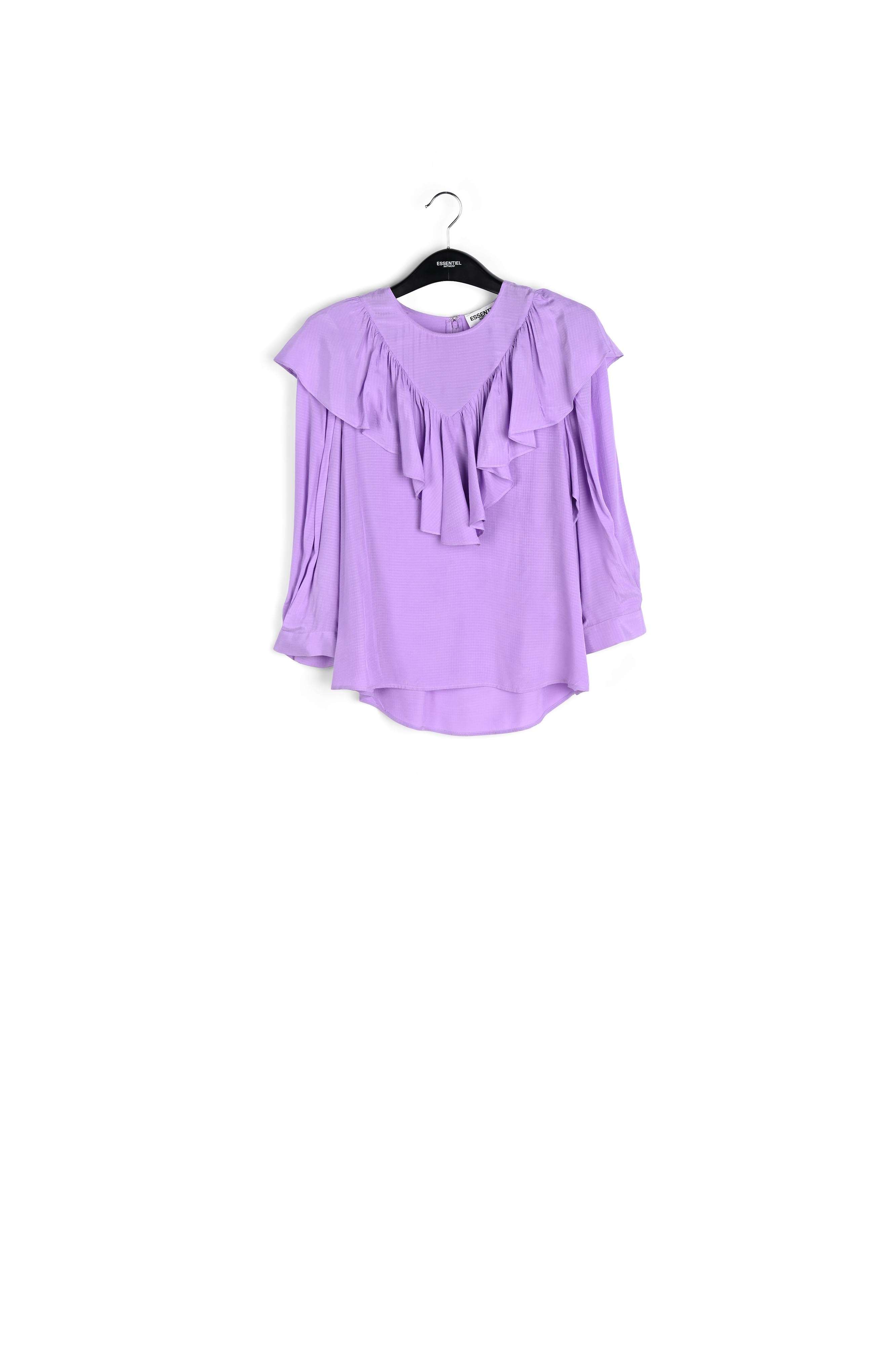 Top fluide lilas avec volants RE—SSENTIEL seconde main photo 1