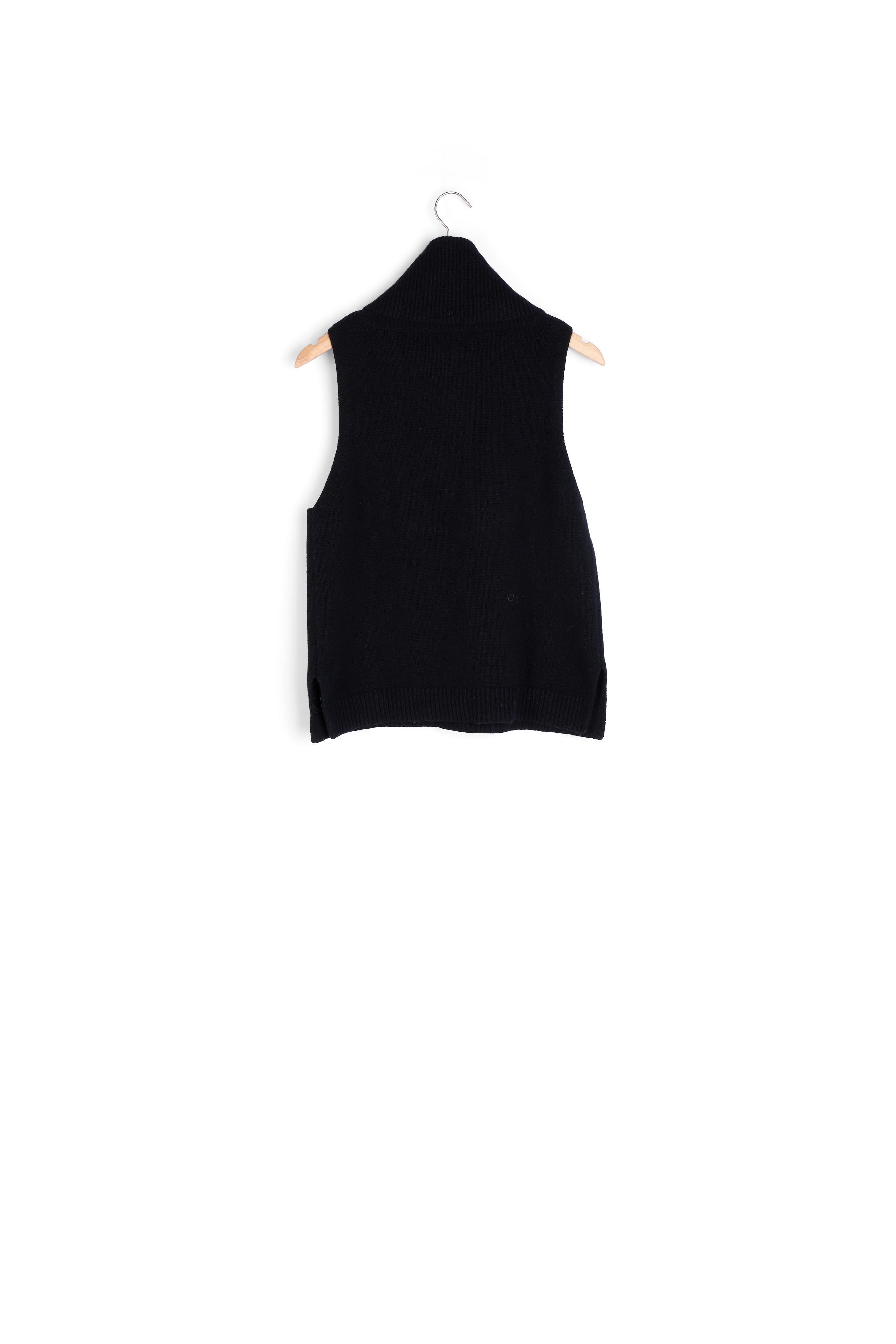 Pull sans manches en laine responsable noir Barclay Maison 123 seconde main photo 2