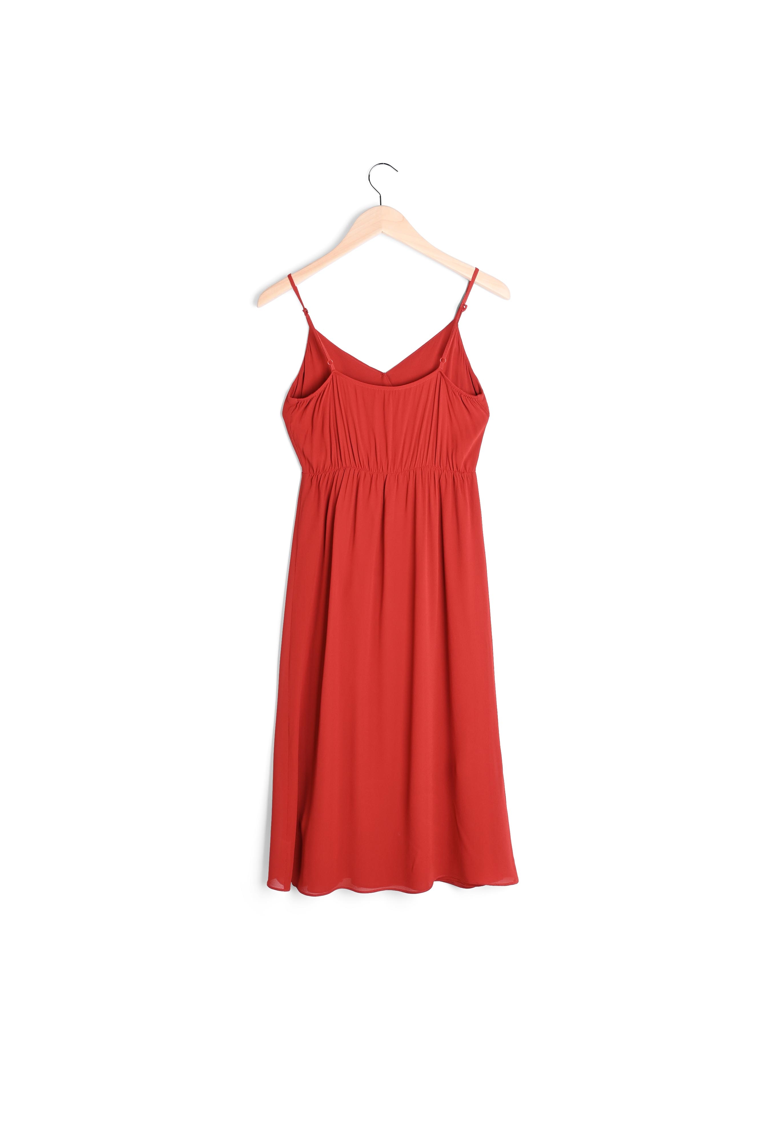 Rabcha - Robe Midi Décolleté Cache Coeur Et Bretelles Réglables