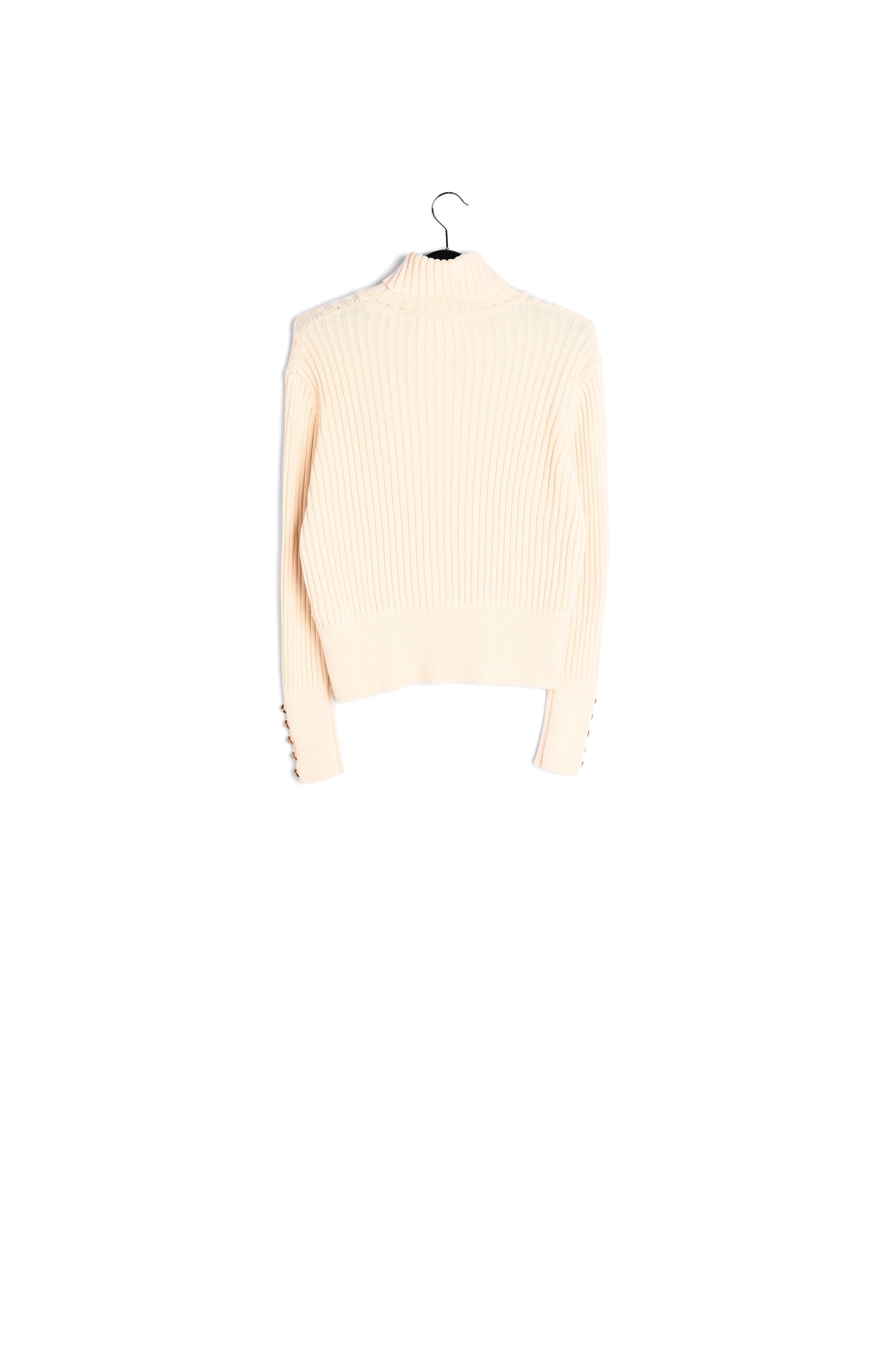 Off-white cotton and wool-blend turtleneck sweater RE—SSENTIEL second-hand photo 2