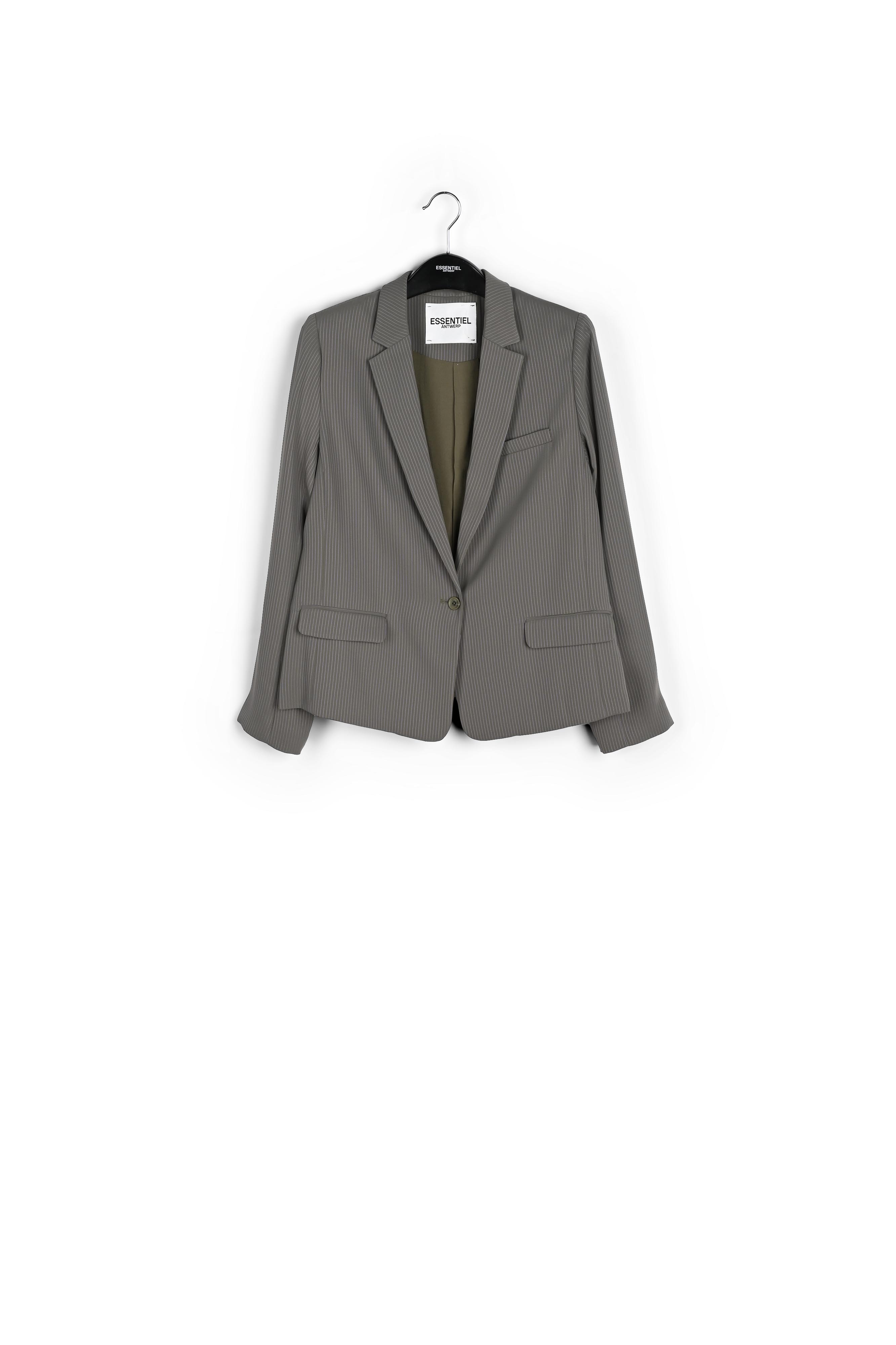 Veste grise à rayures RE—SSENTIEL seconde main photo 1