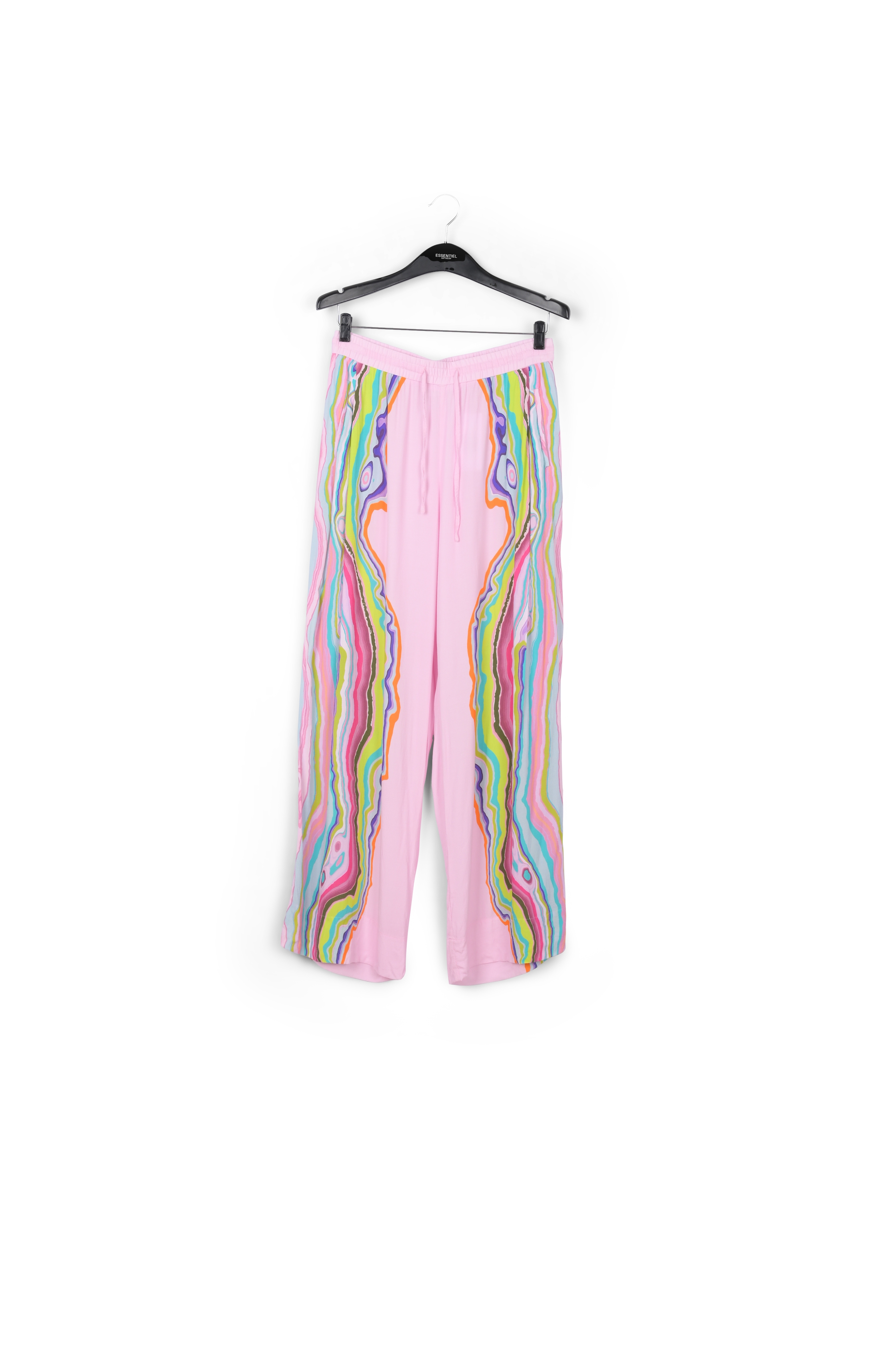 Pantalon large lilas à imprimé multicolore RE—SSENTIEL seconde main photo 1