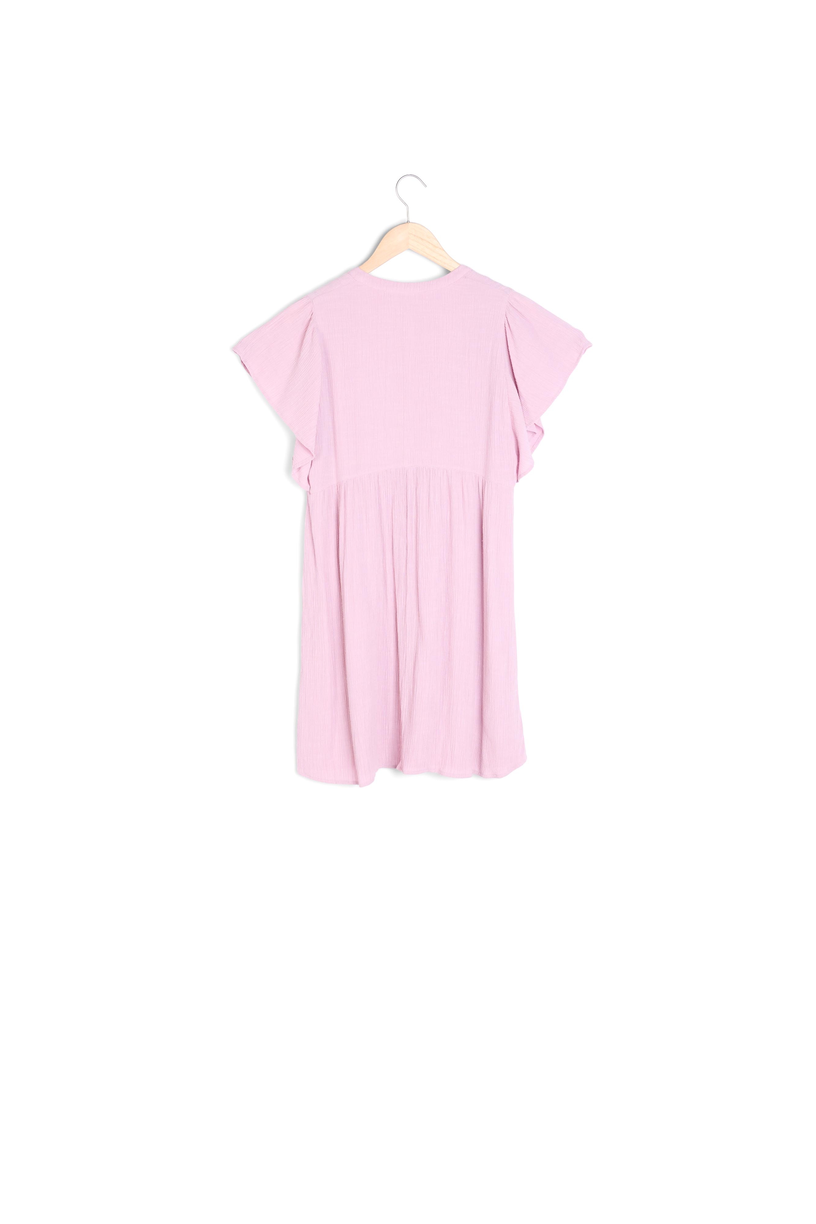Robe en crêpe trapèze mauve Callo Maison 123 seconde main photo 4
