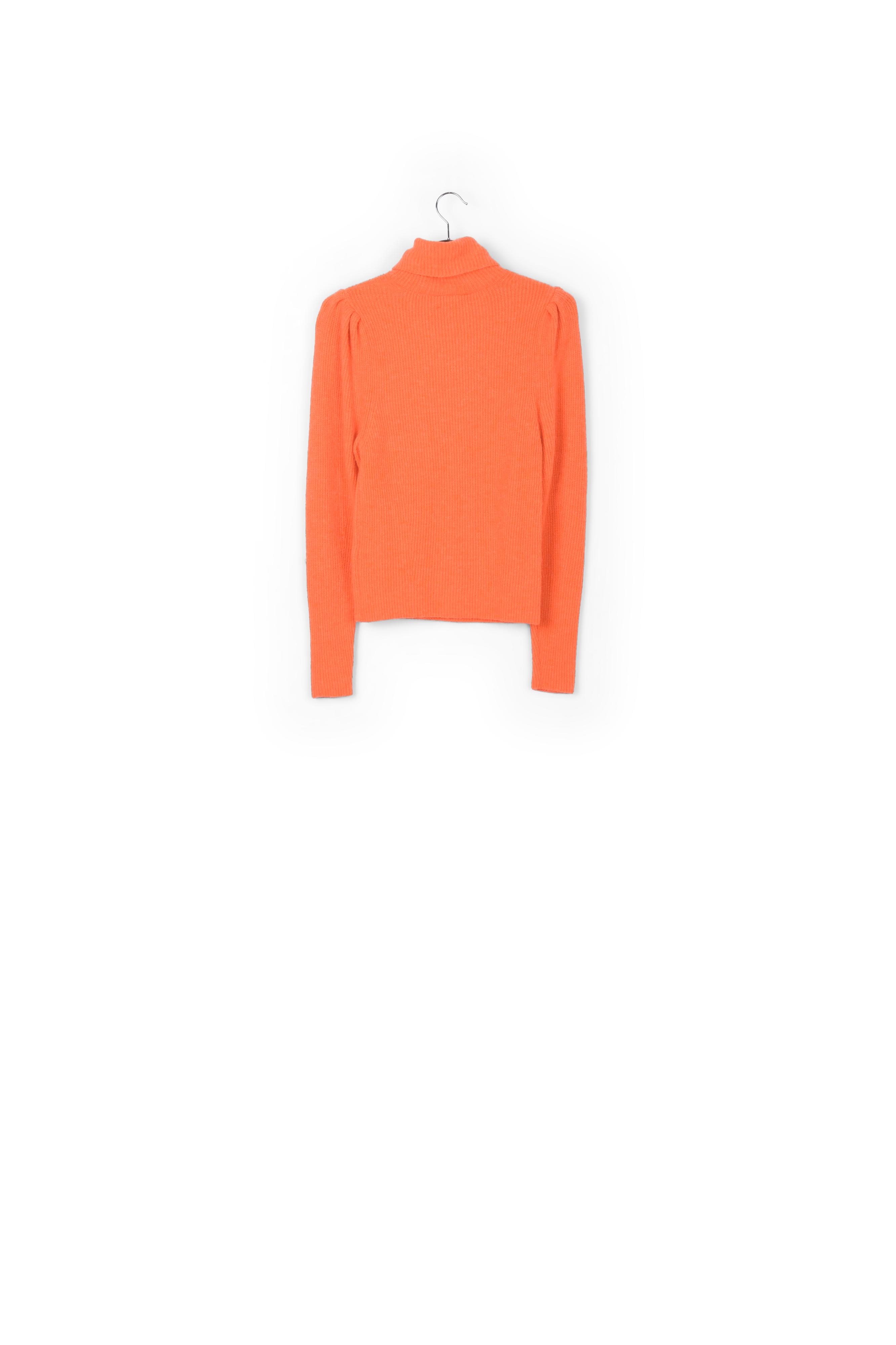 Orange trui met rolkraag en pofschouders RE—SSENTIEL tweedehands photo 2