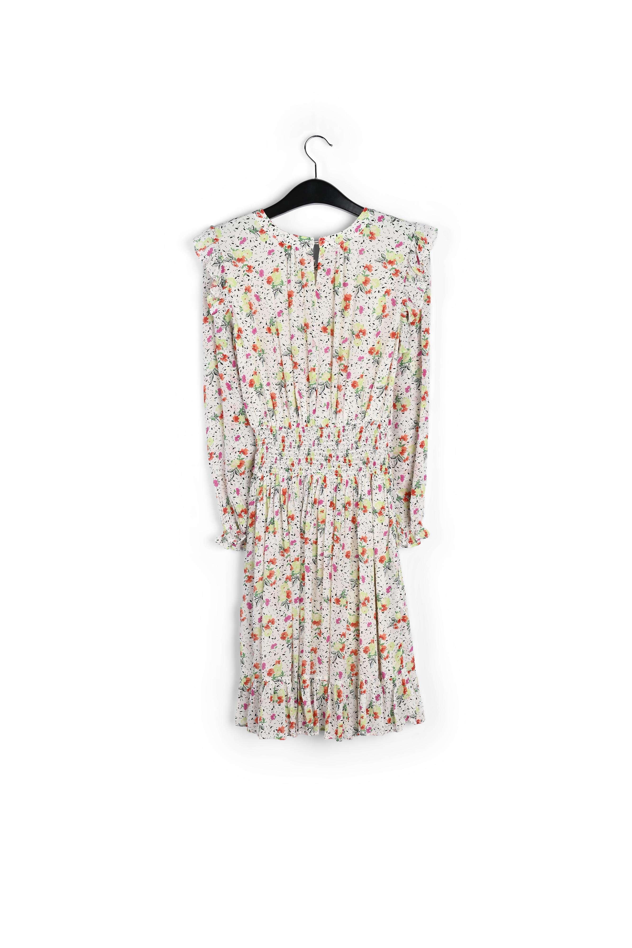 Gebroken witte midi-jurk met bloemenprint RE—SSENTIEL tweedehands photo 2