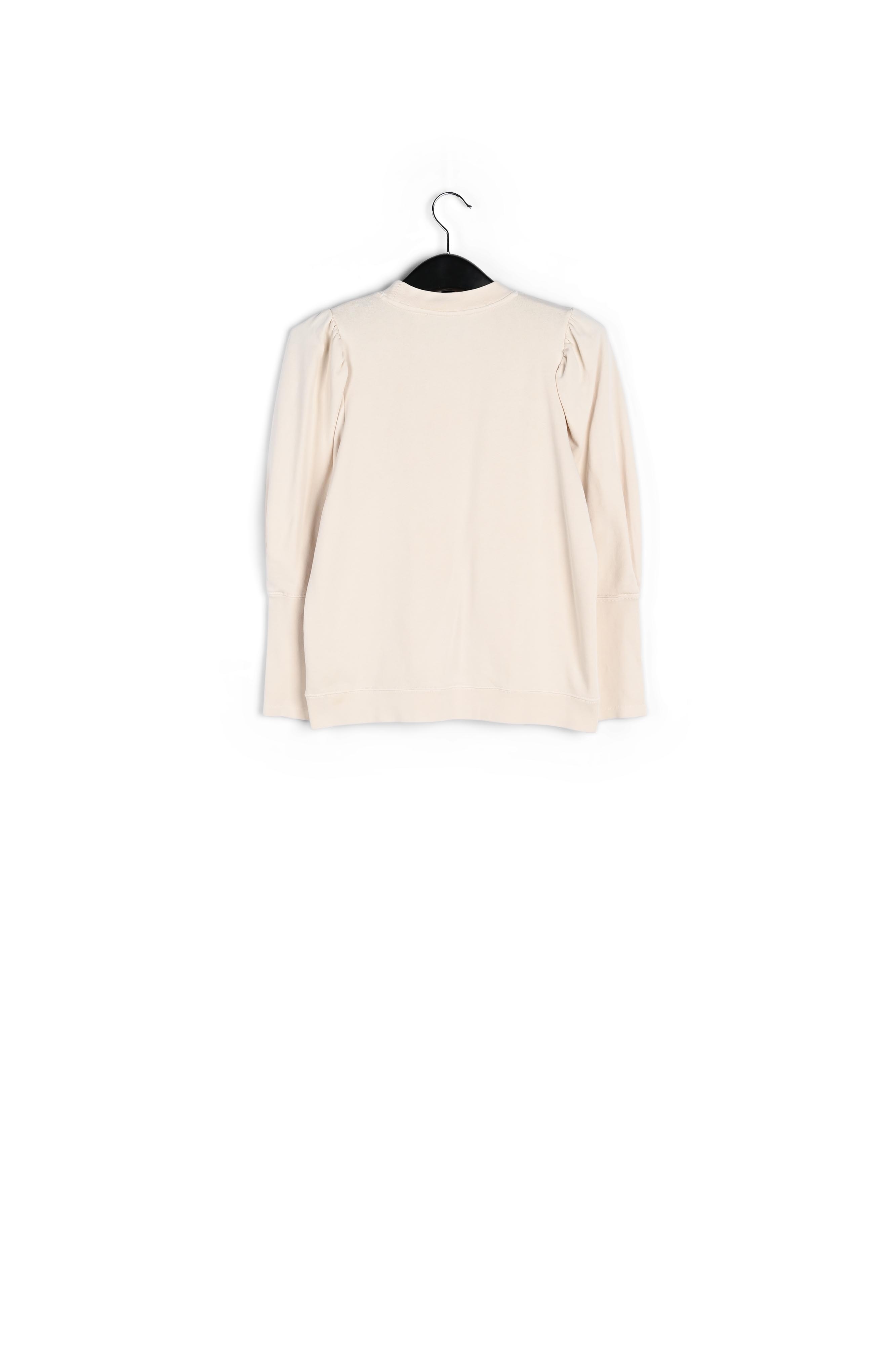 Sweatshirt blanc cassé en jersey de coton bio RE—SSENTIEL seconde main photo 2