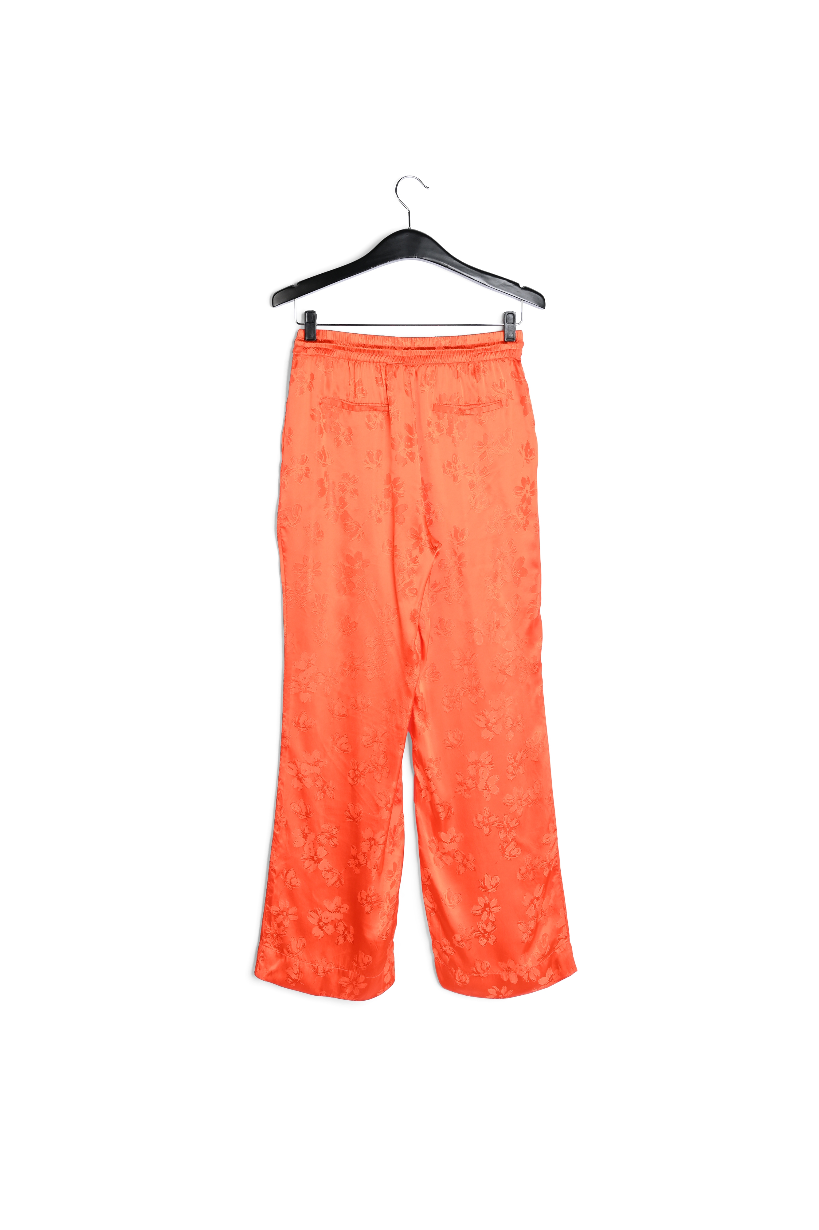 Orange floral-print jacquard track pants RE—SSENTIEL second-hand photo 2