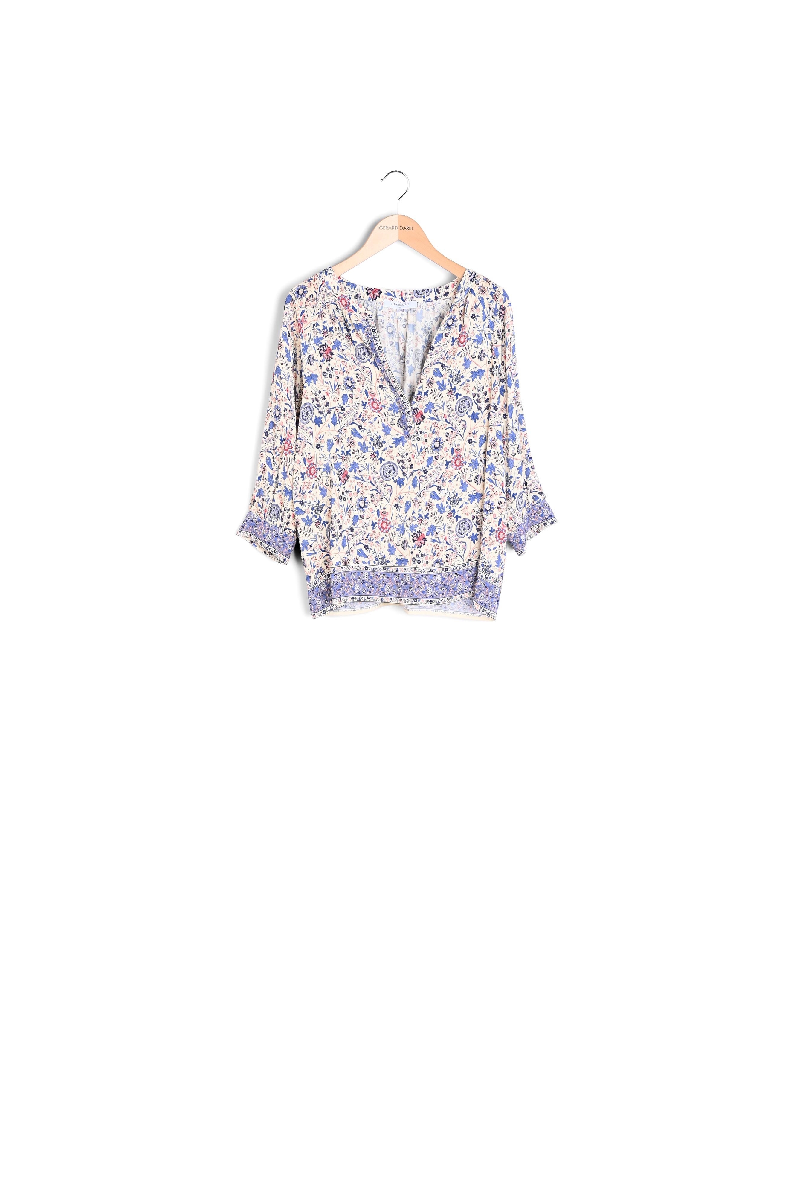 Blouse à motif et finitions contrastées - CAMELLIA Gerard Darel seconde main photo 1