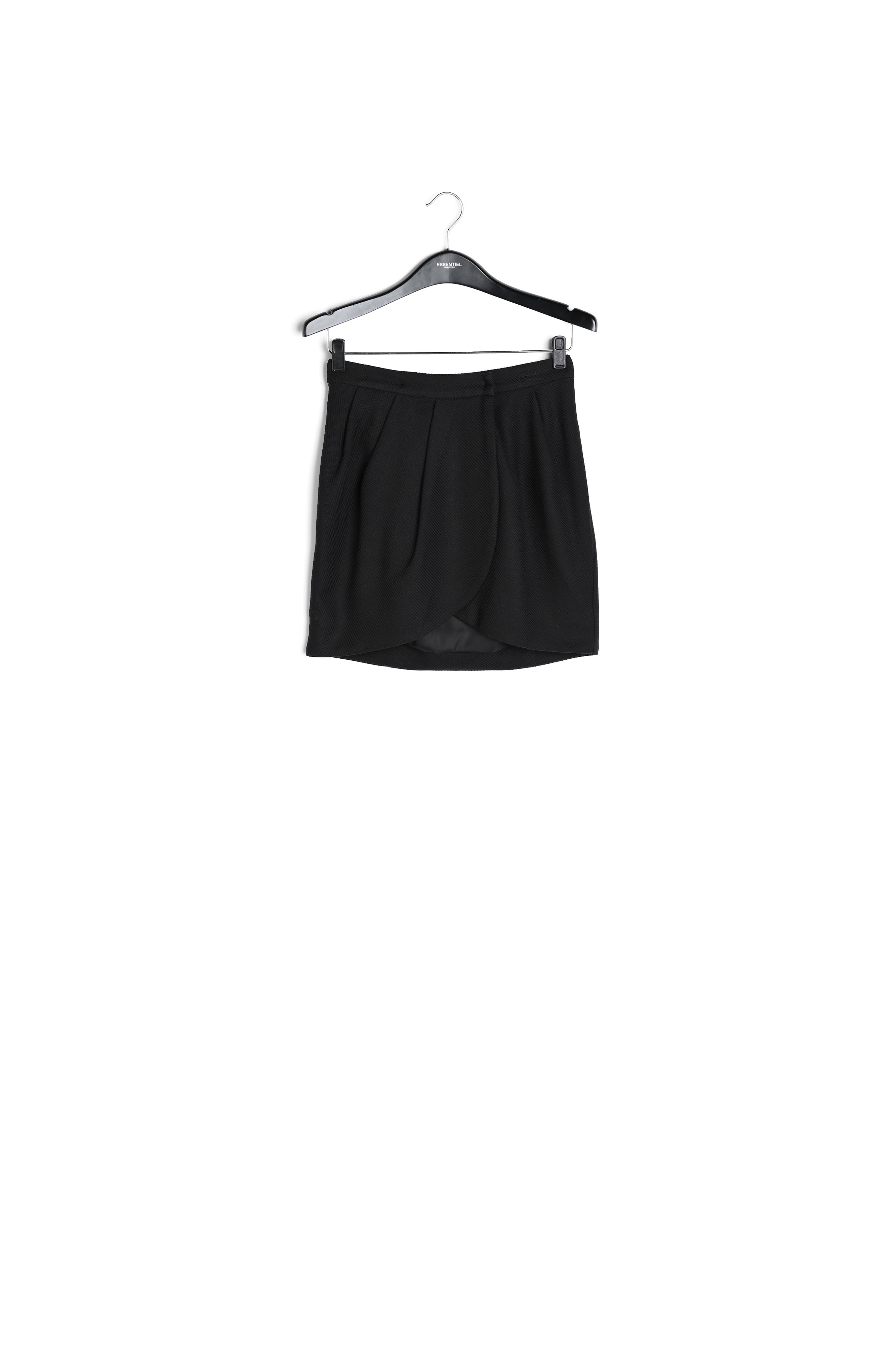 Mini jupe portefeuille noire RE—SSENTIEL seconde main photo 1