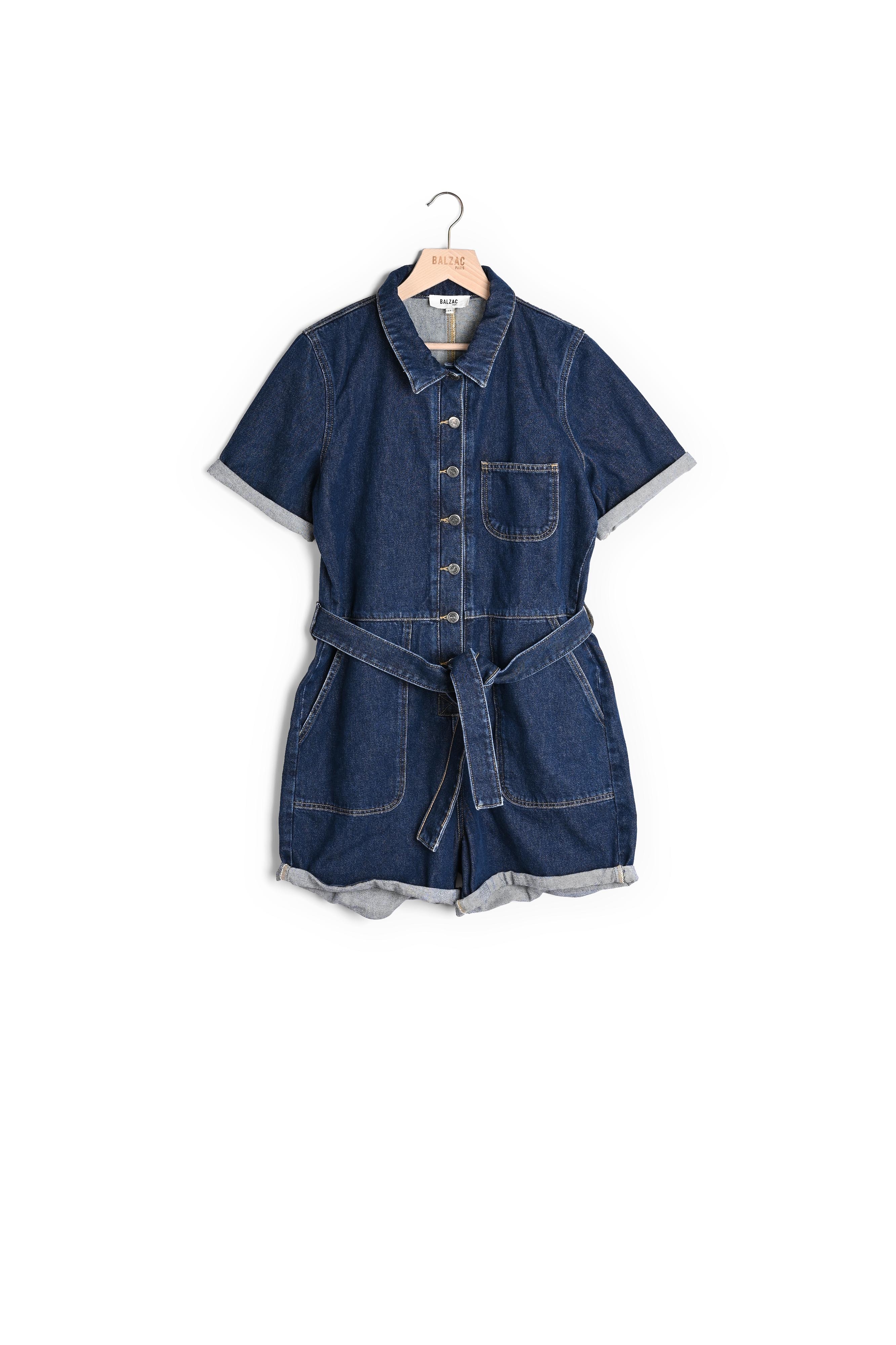 COMBINAISON FLORALIE JEAN BLEU MINUIT Balzac seconde main photo 1