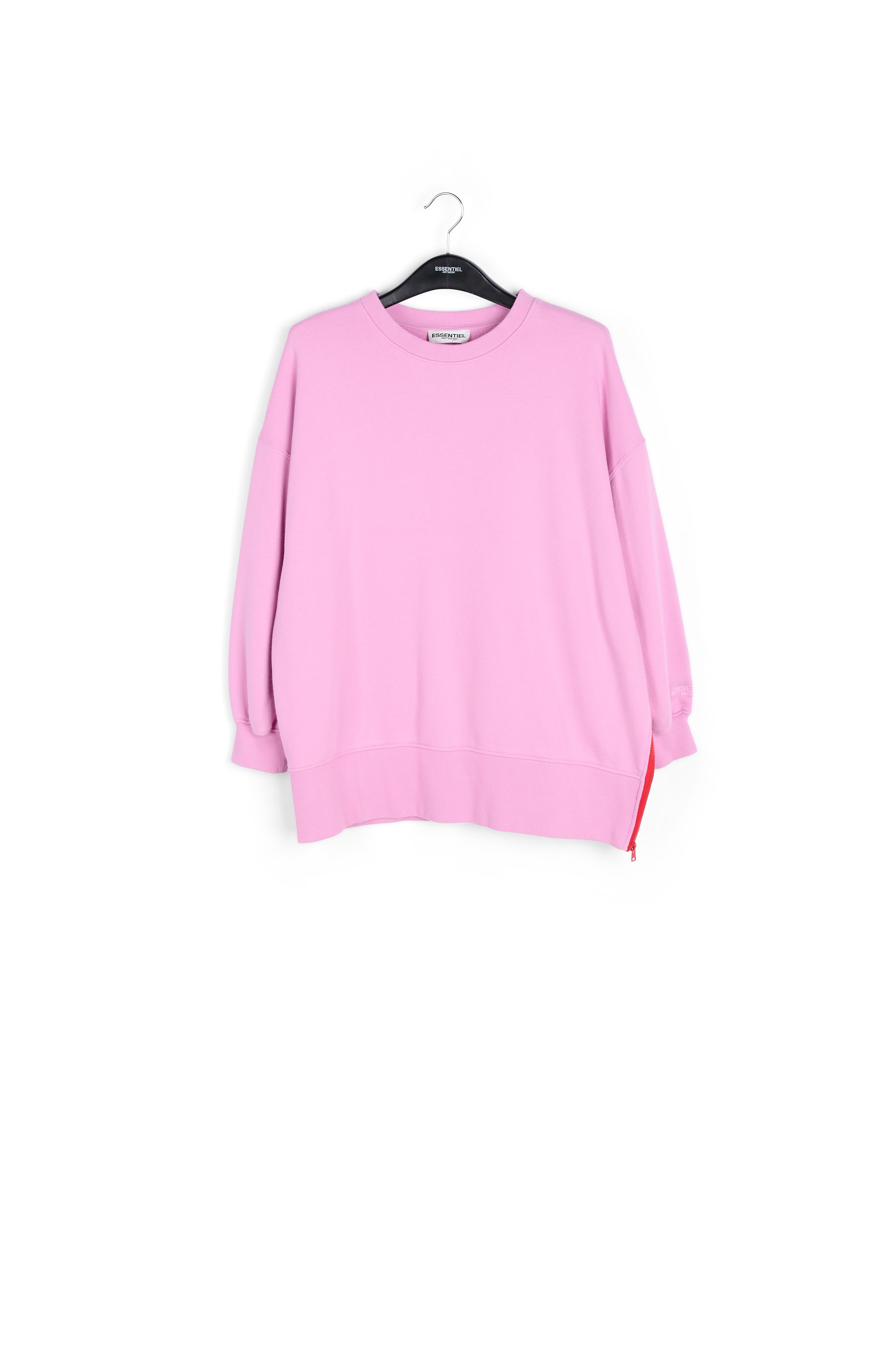 Sweat boxy en coton bio rose RE—SSENTIEL seconde main photo 1