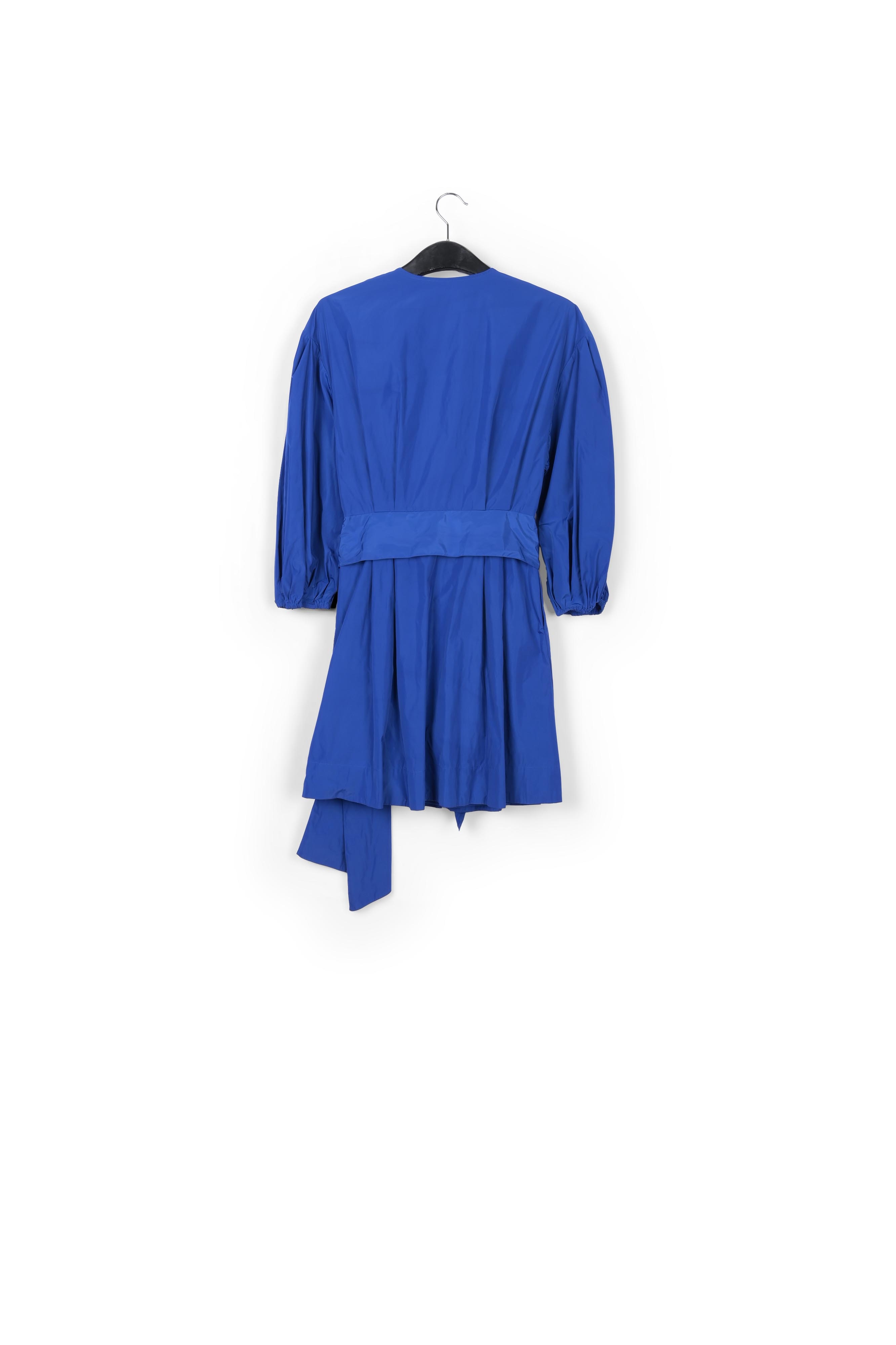 Blauwe korte wikkeljurk RE—SSENTIEL tweedehands photo 2