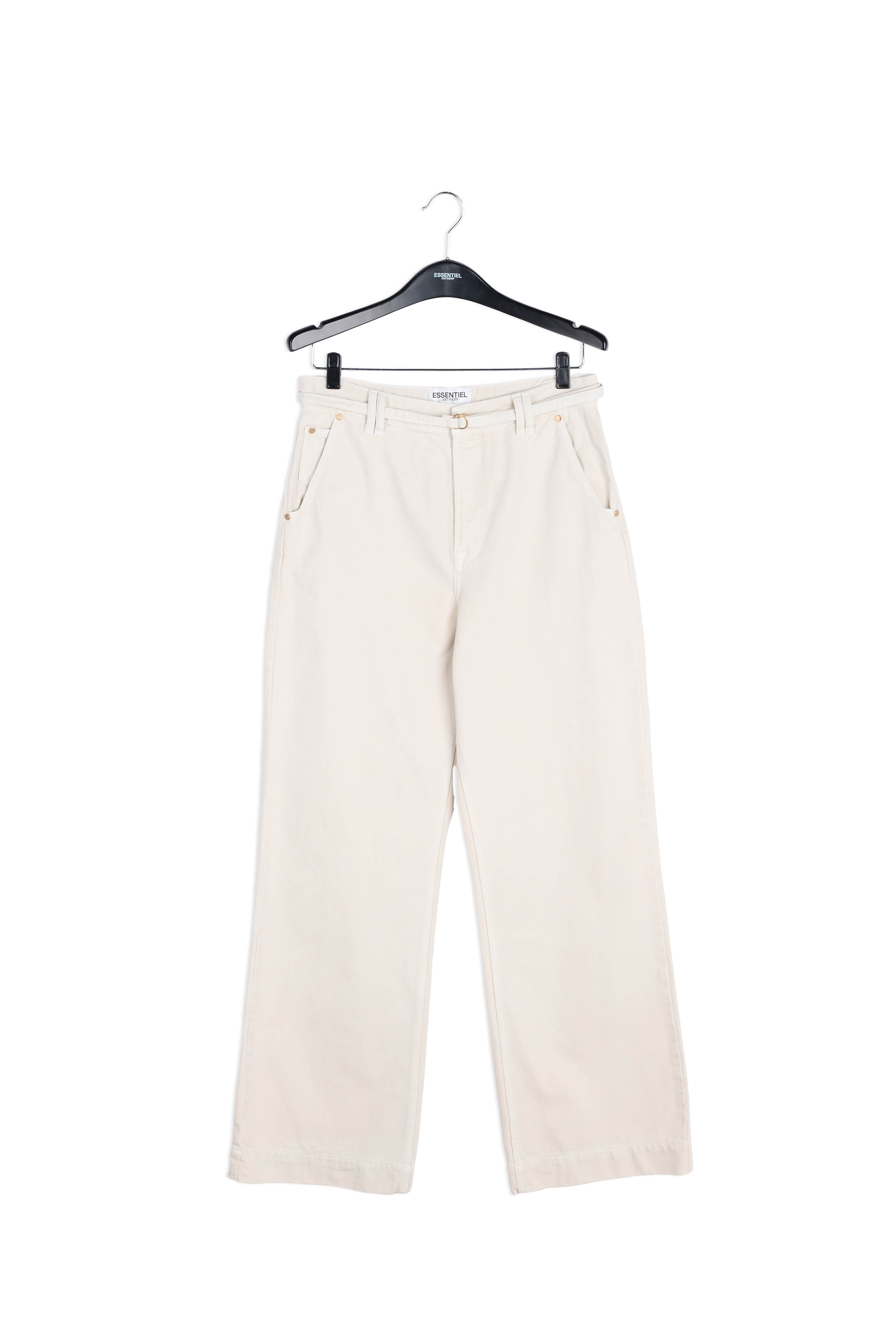 Photo produit Jean blanc cassé aux jambes larges numéro 0