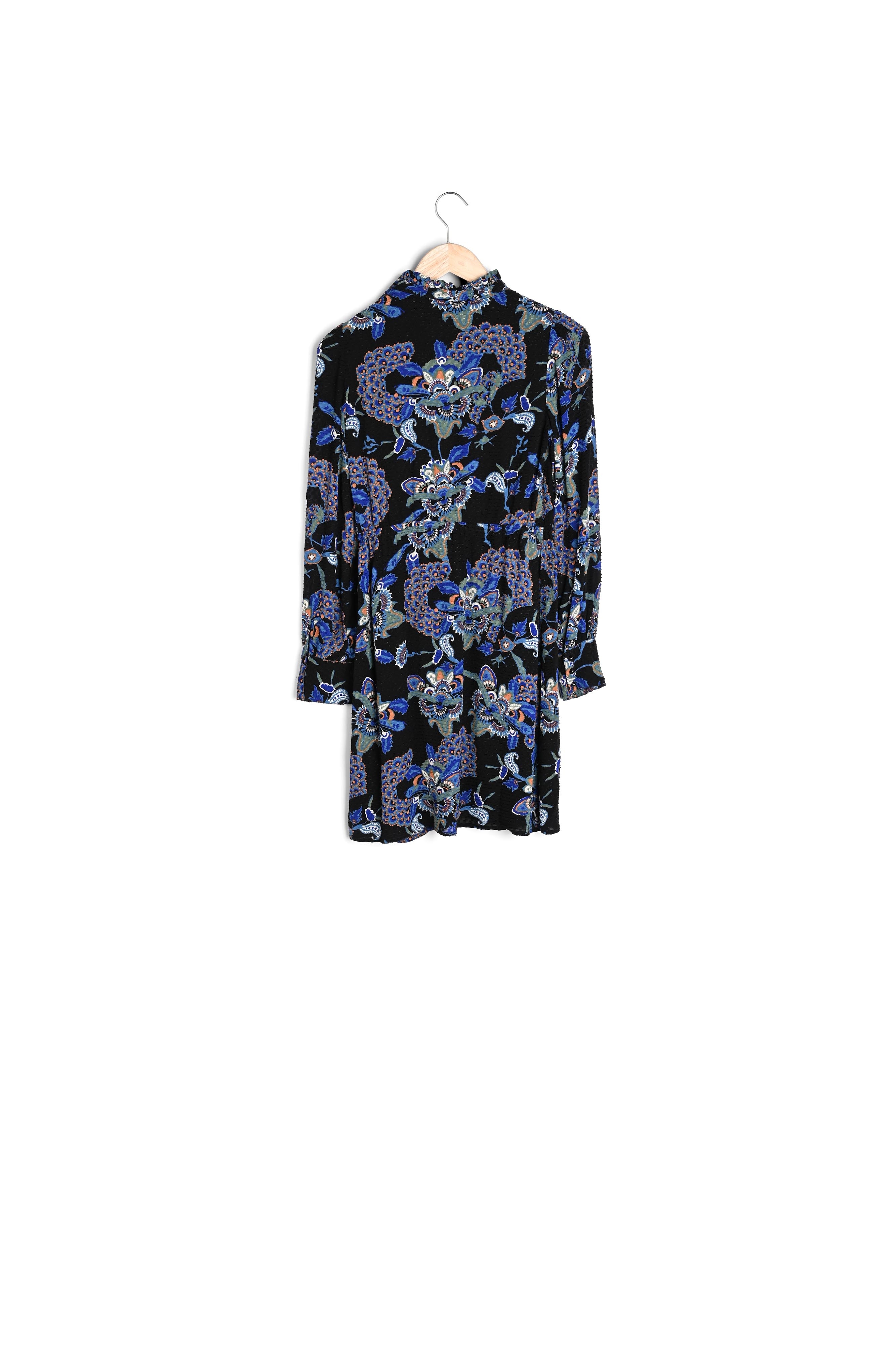 Robe courte imprimée bleue et noire Sixteen Maison 123 seconde main photo 2