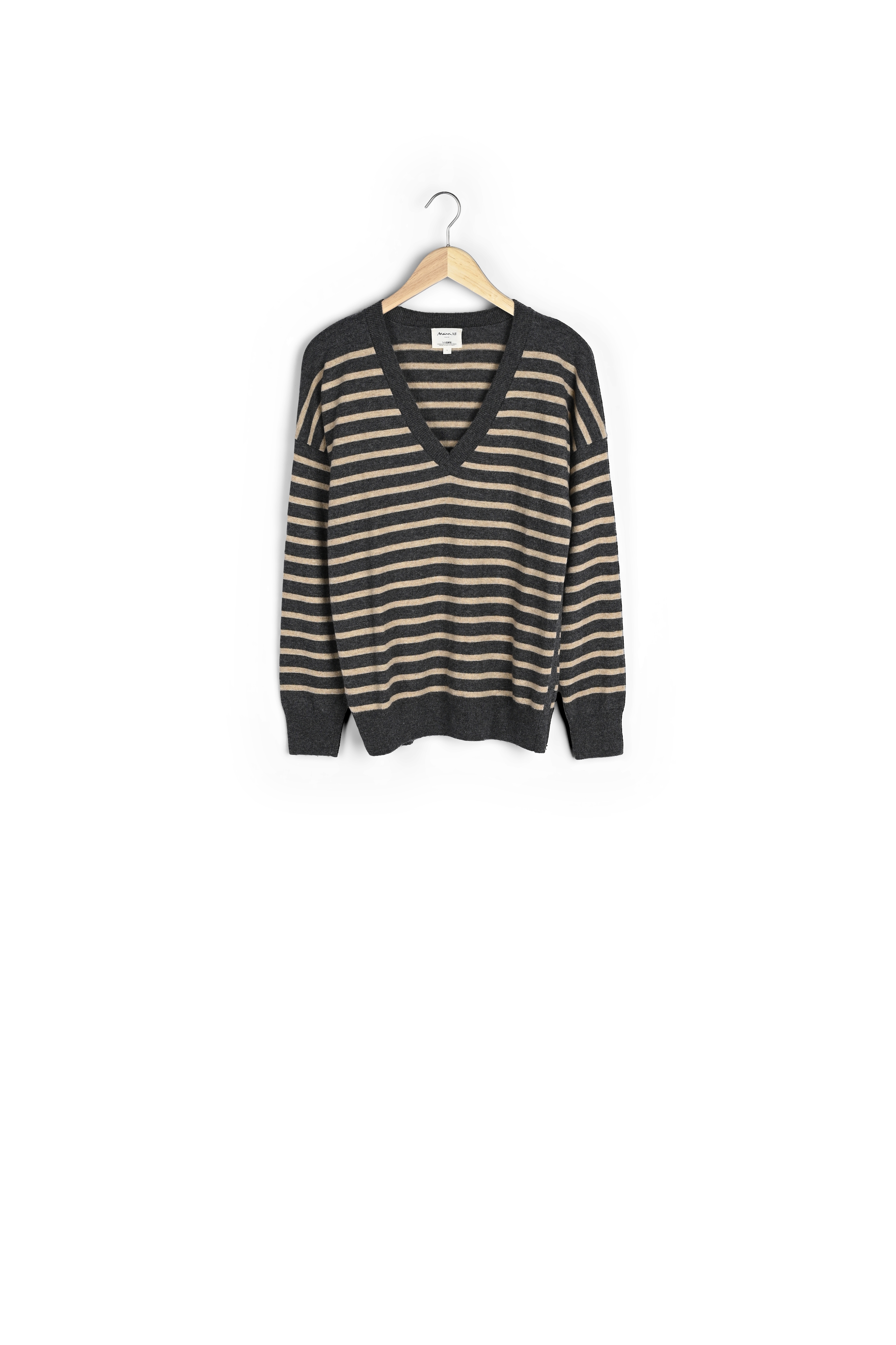 Pull marinière gris en laine responsable Bradley Maison 123 seconde main photo 1
