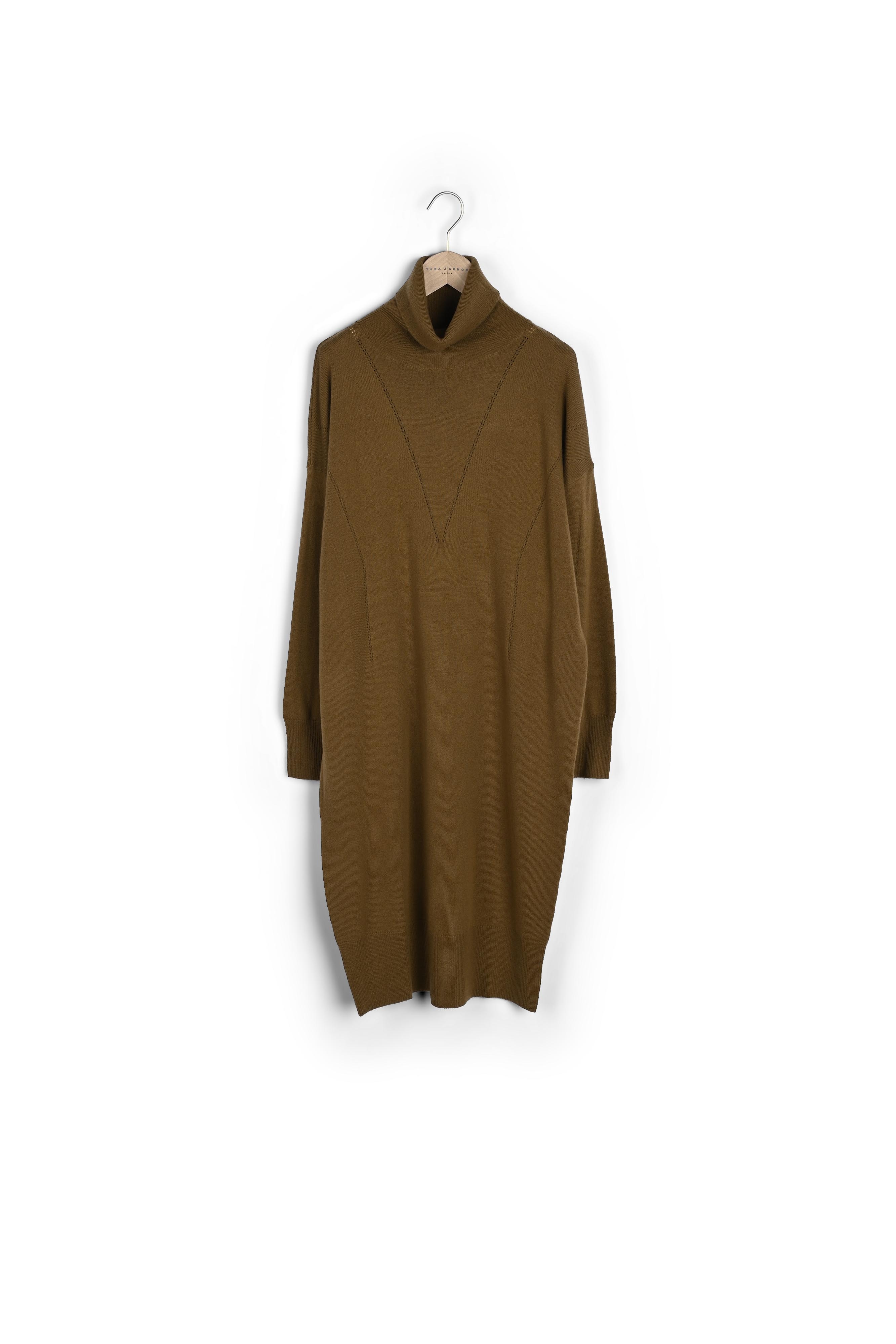 Robe pull Rybbi bronze en merinos et cachemire Tara Jarmon seconde main photo 6