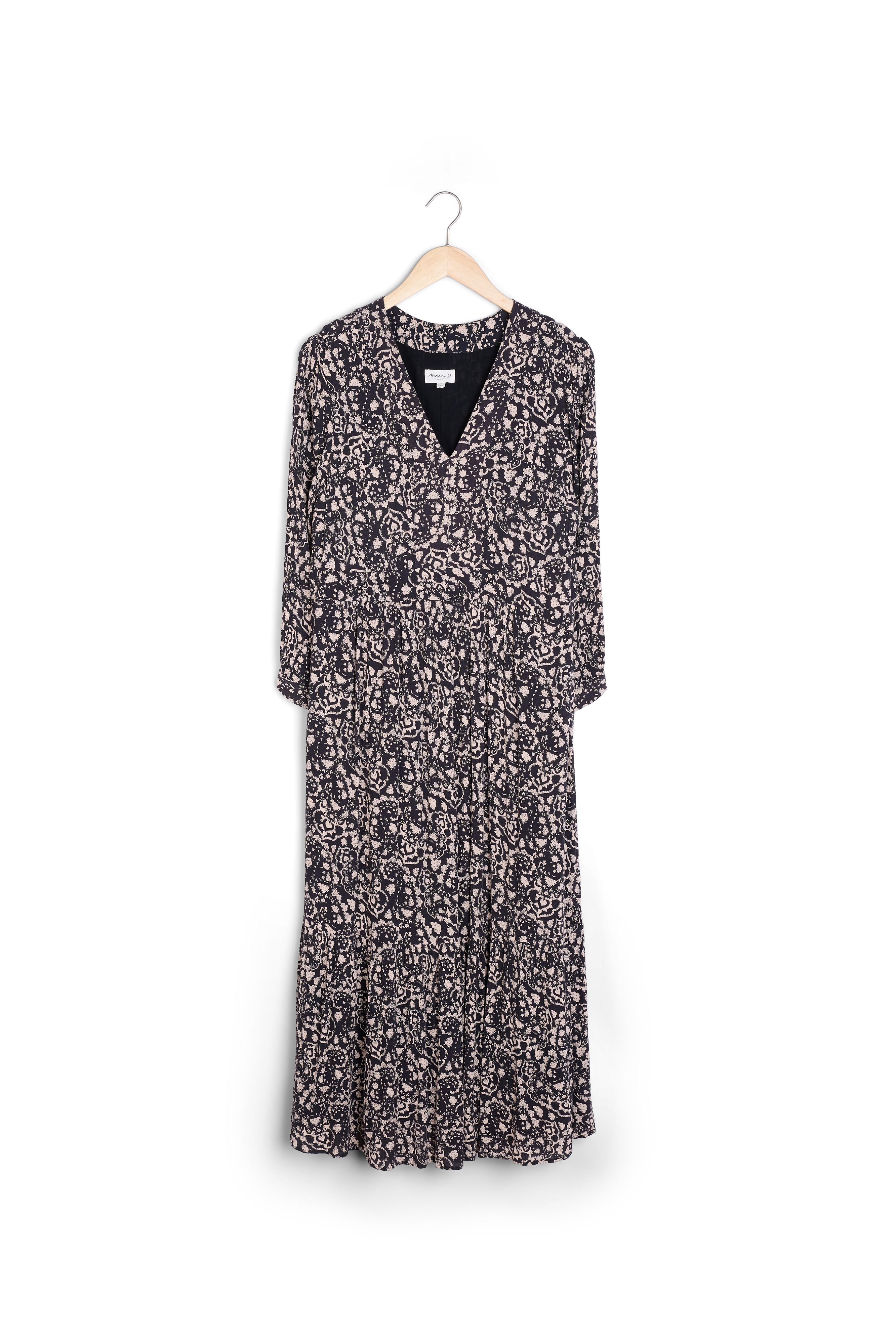 Robe longue noire imprimée LUDINE Maison 123 seconde main photo 3