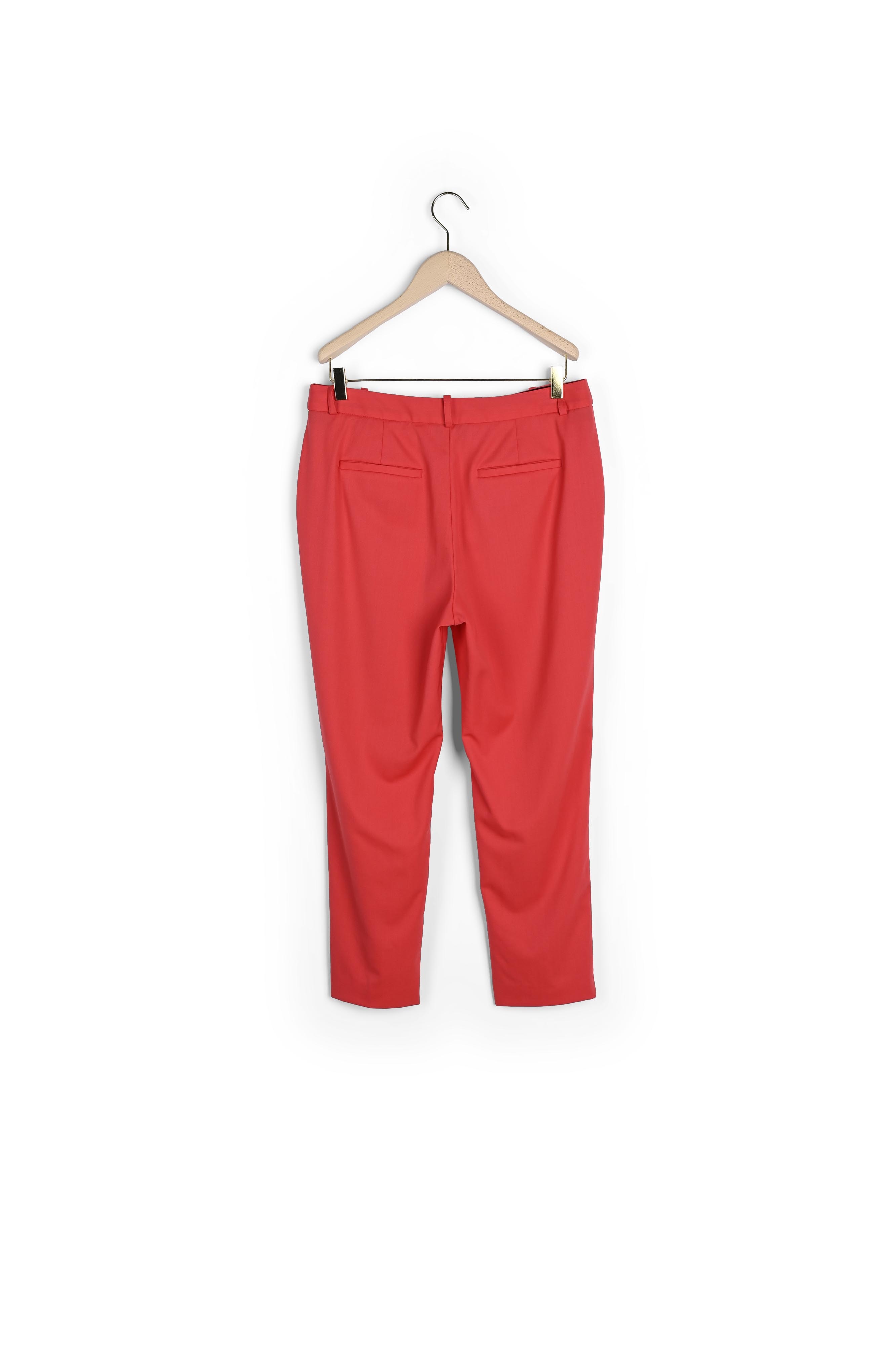 Pantalon Philippine rouge en laine froide Tara Jarmon seconde main photo 8