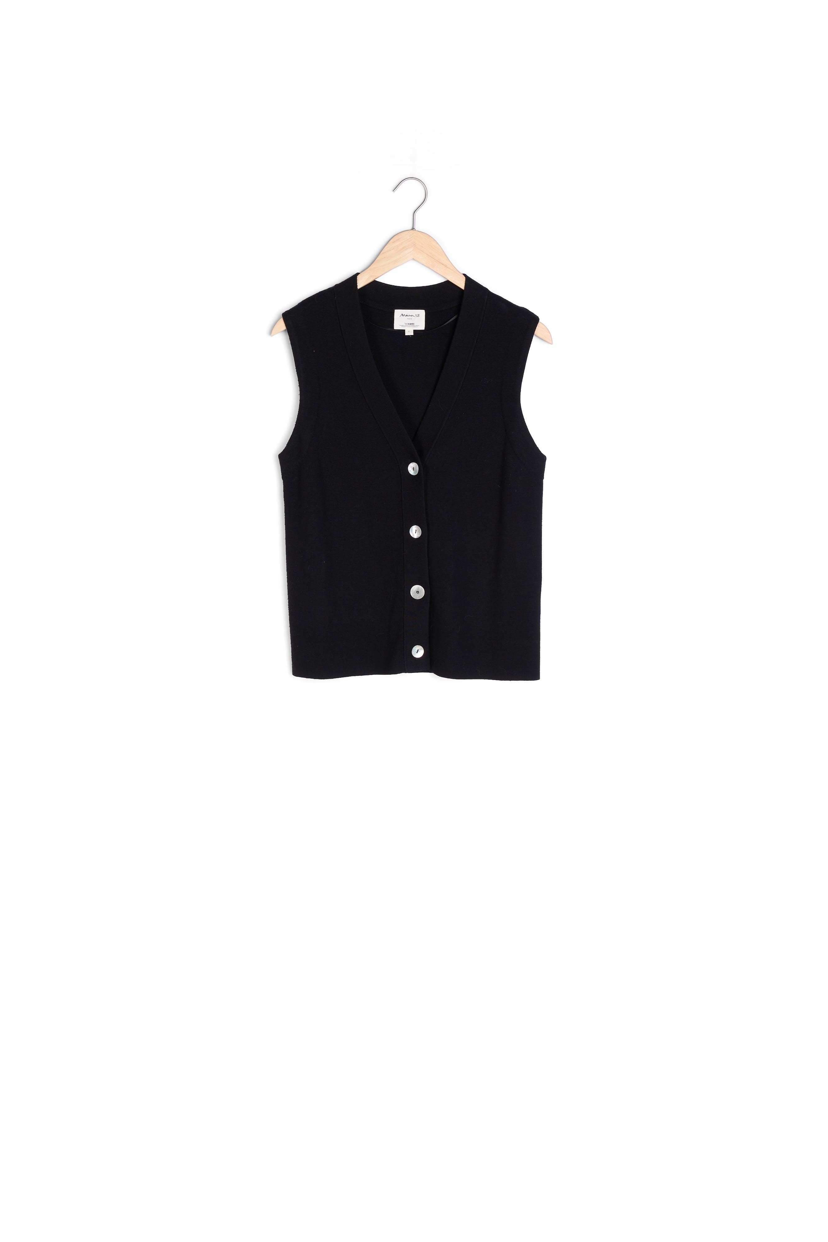 Gilet sans manches en viscose EcoVero noir Brady Maison 123 seconde main photo 3