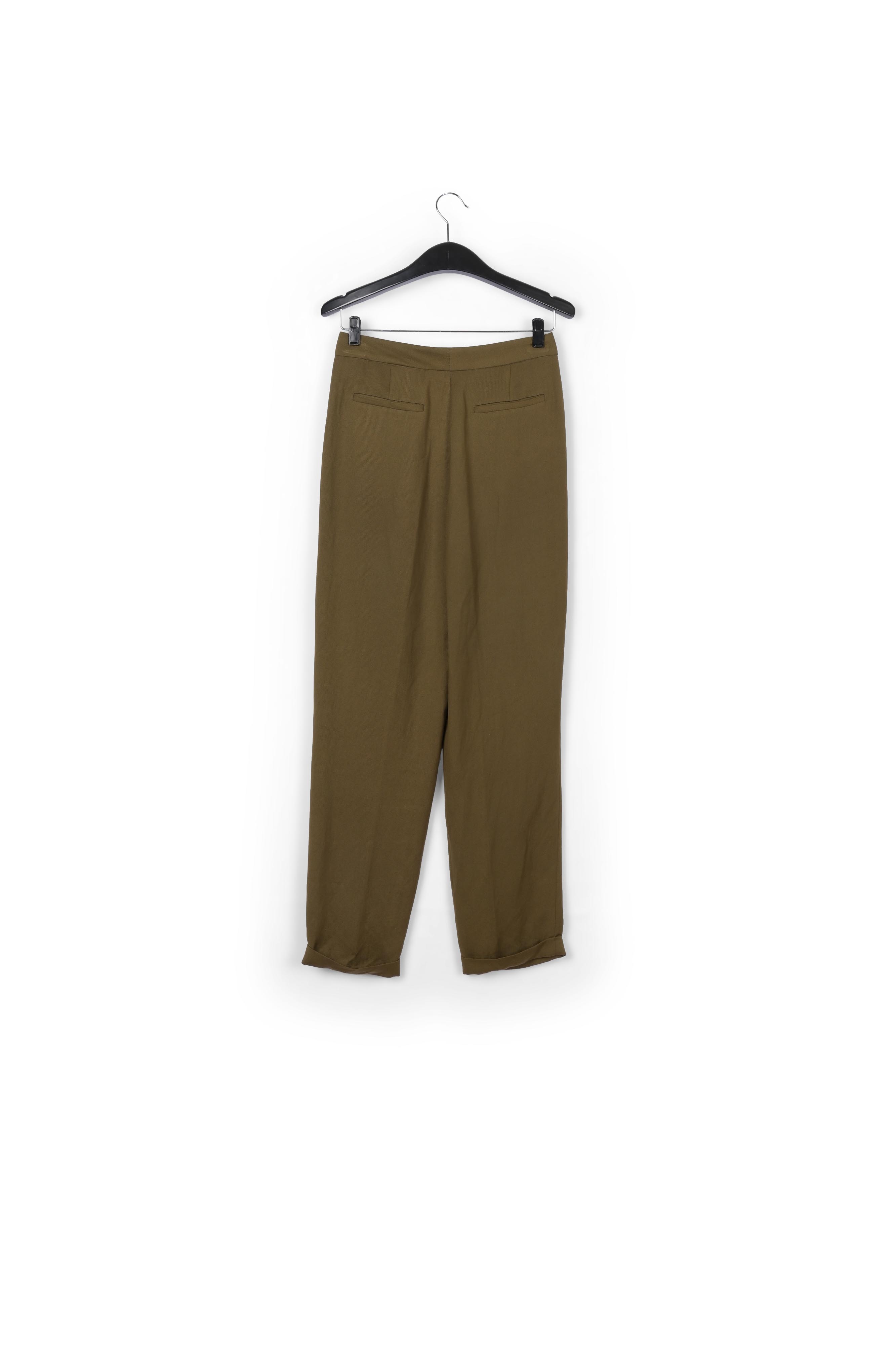 Kaki broek met middelhoge taille RE—SSENTIEL tweedehands photo 2