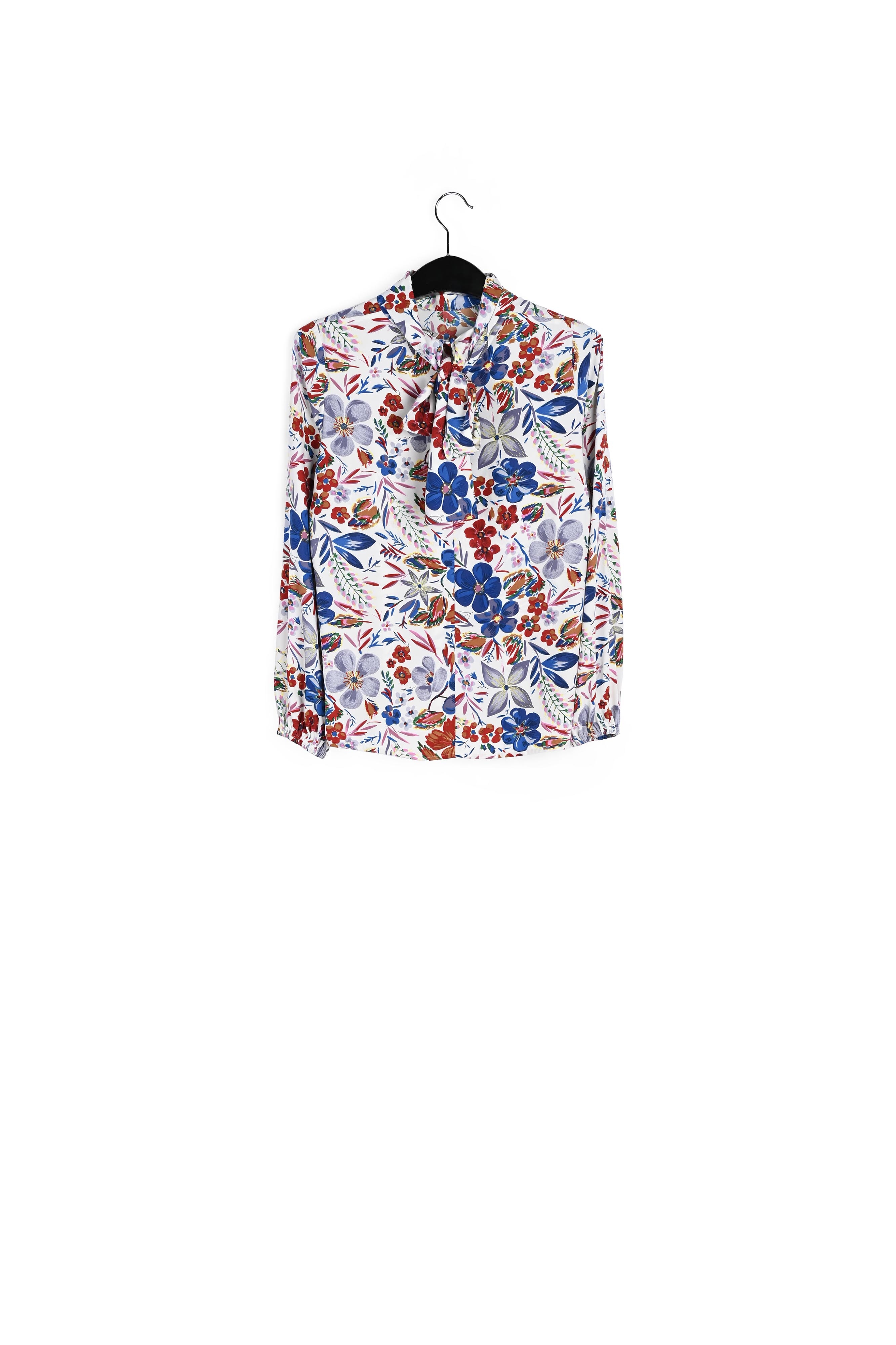 Off-white floral pussy bow shirt RE—SSENTIEL second-hand photo 2