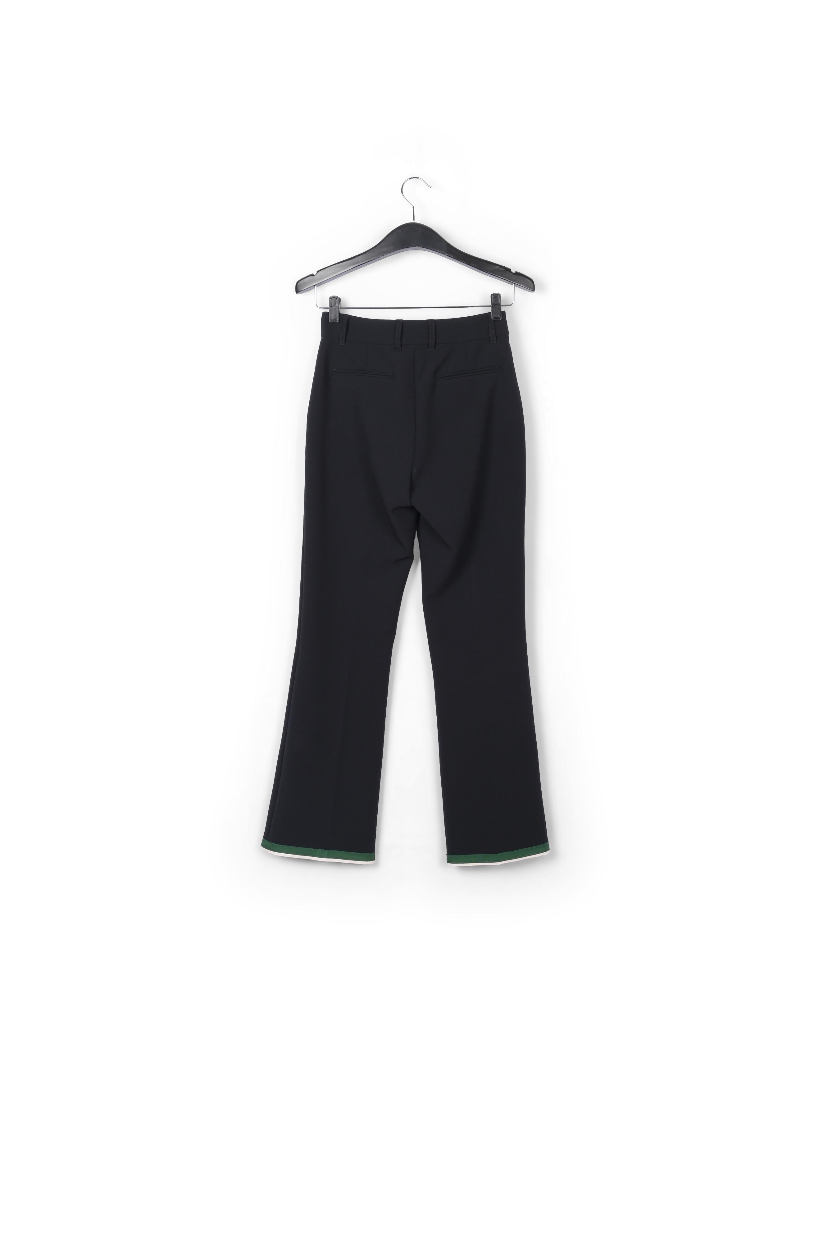 Pantalon noir aux jambes évasées RE—SSENTIEL seconde main photo 2