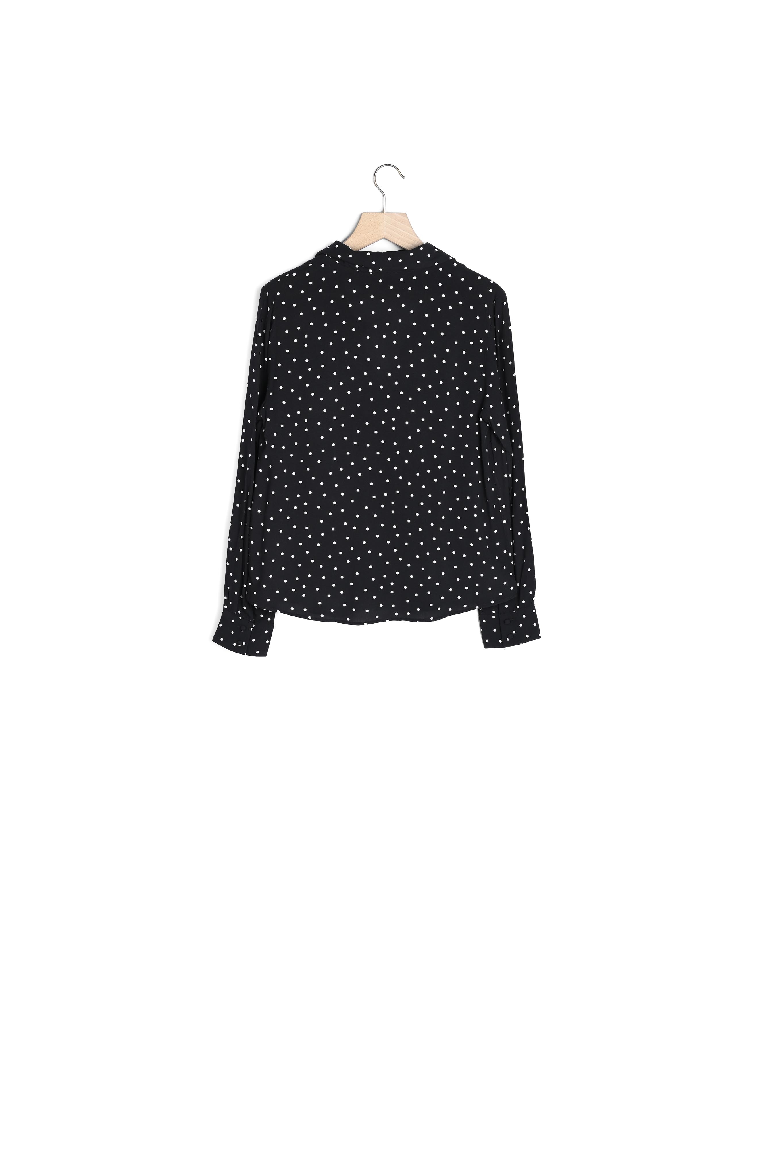 CHEMISE ZORA NOIRE À POIS BLANCS Balzac seconde main photo 2