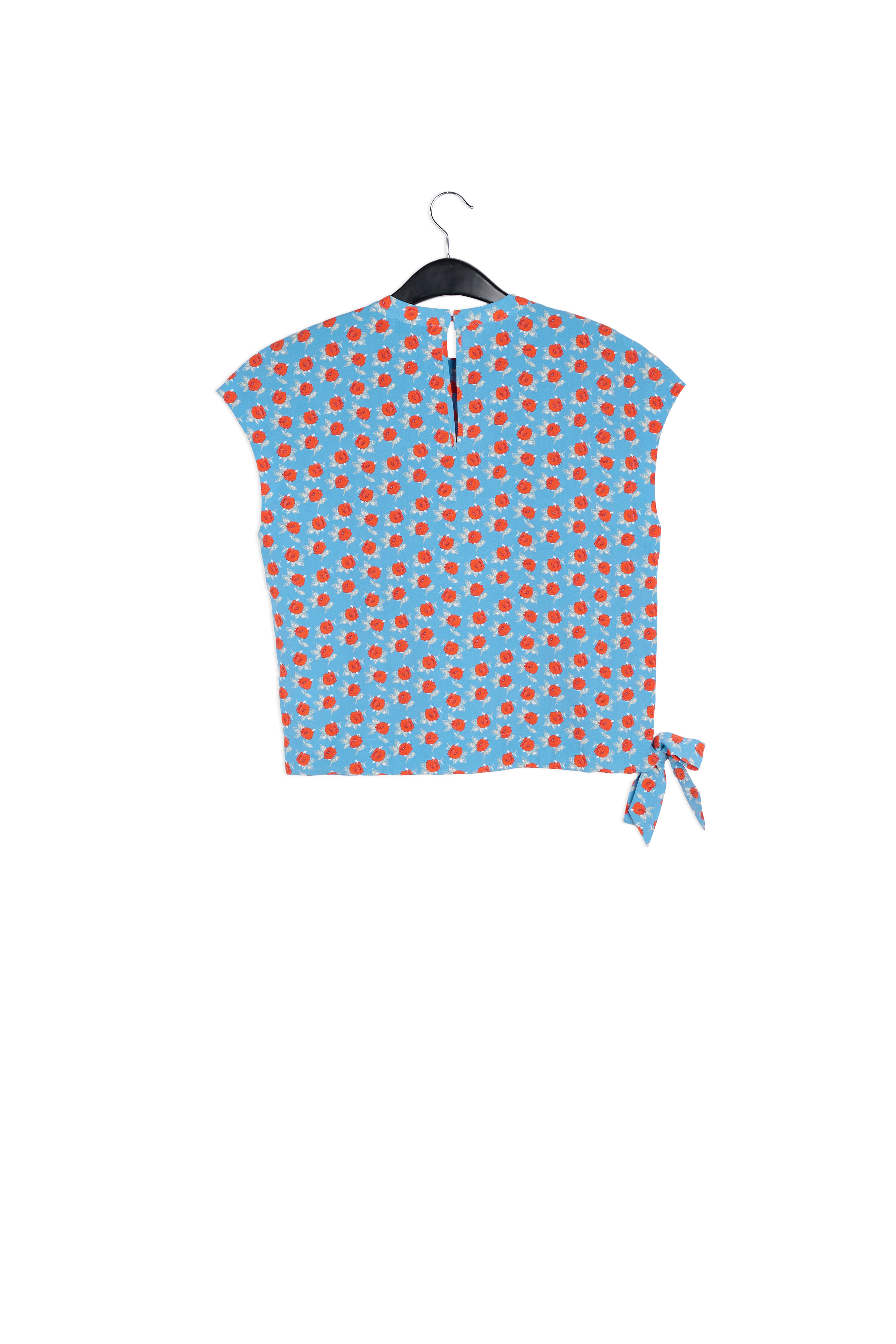 Top bleu à imprimé floral RE—SSENTIEL seconde main photo 2
