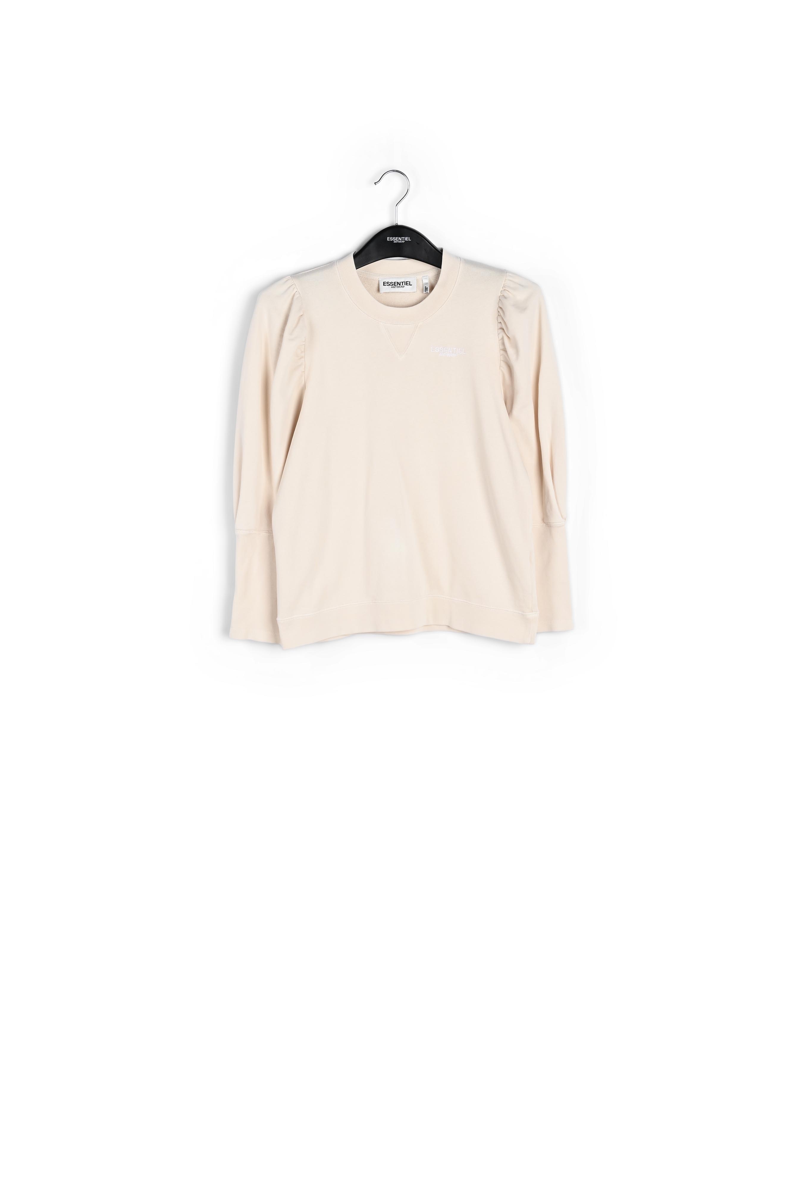 Sweatshirt blanc cassé en jersey de coton bio RE—SSENTIEL seconde main photo 1