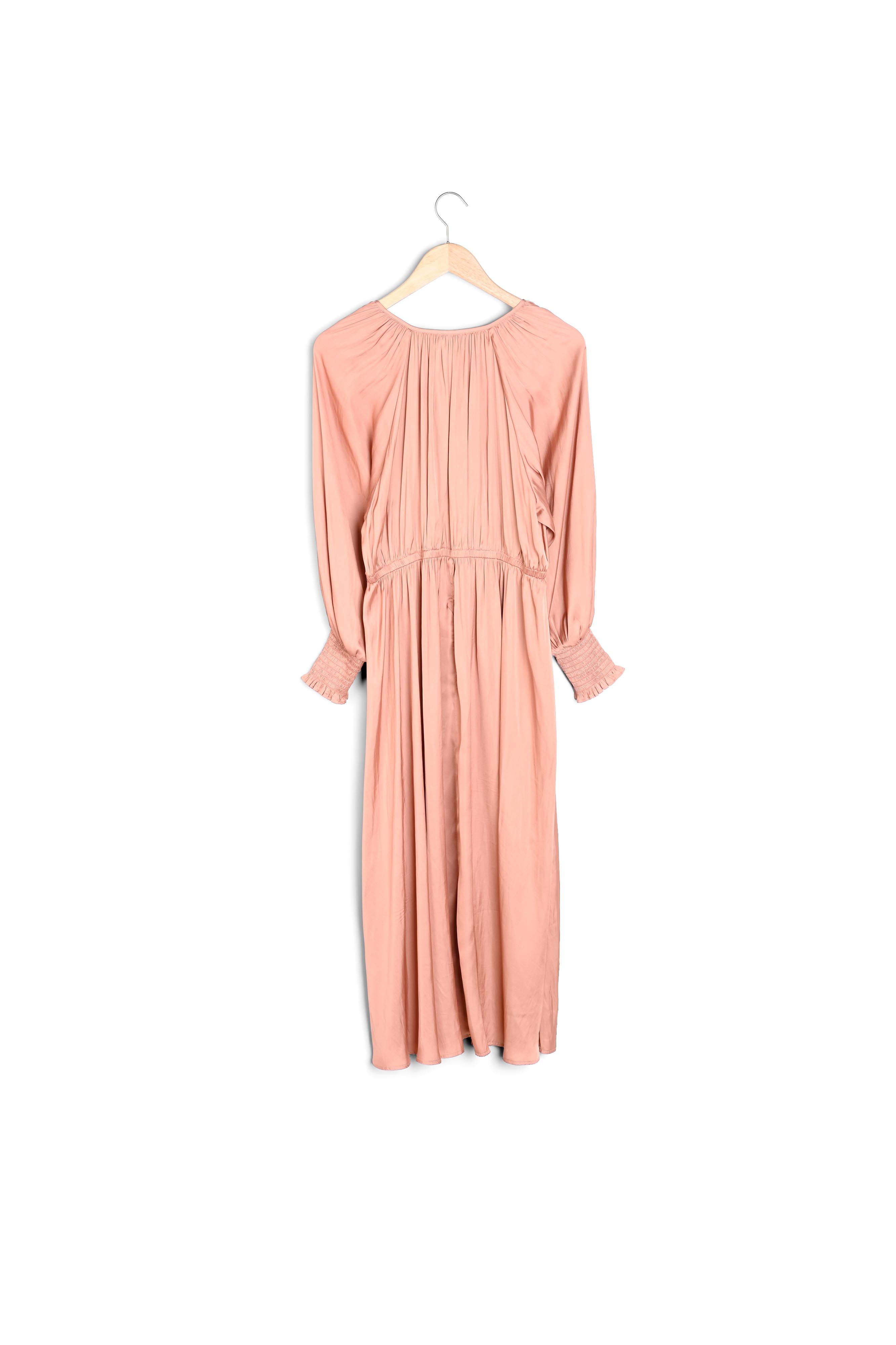 Robe longue satinée rose poudré Heidi Maison 123 seconde main photo 2