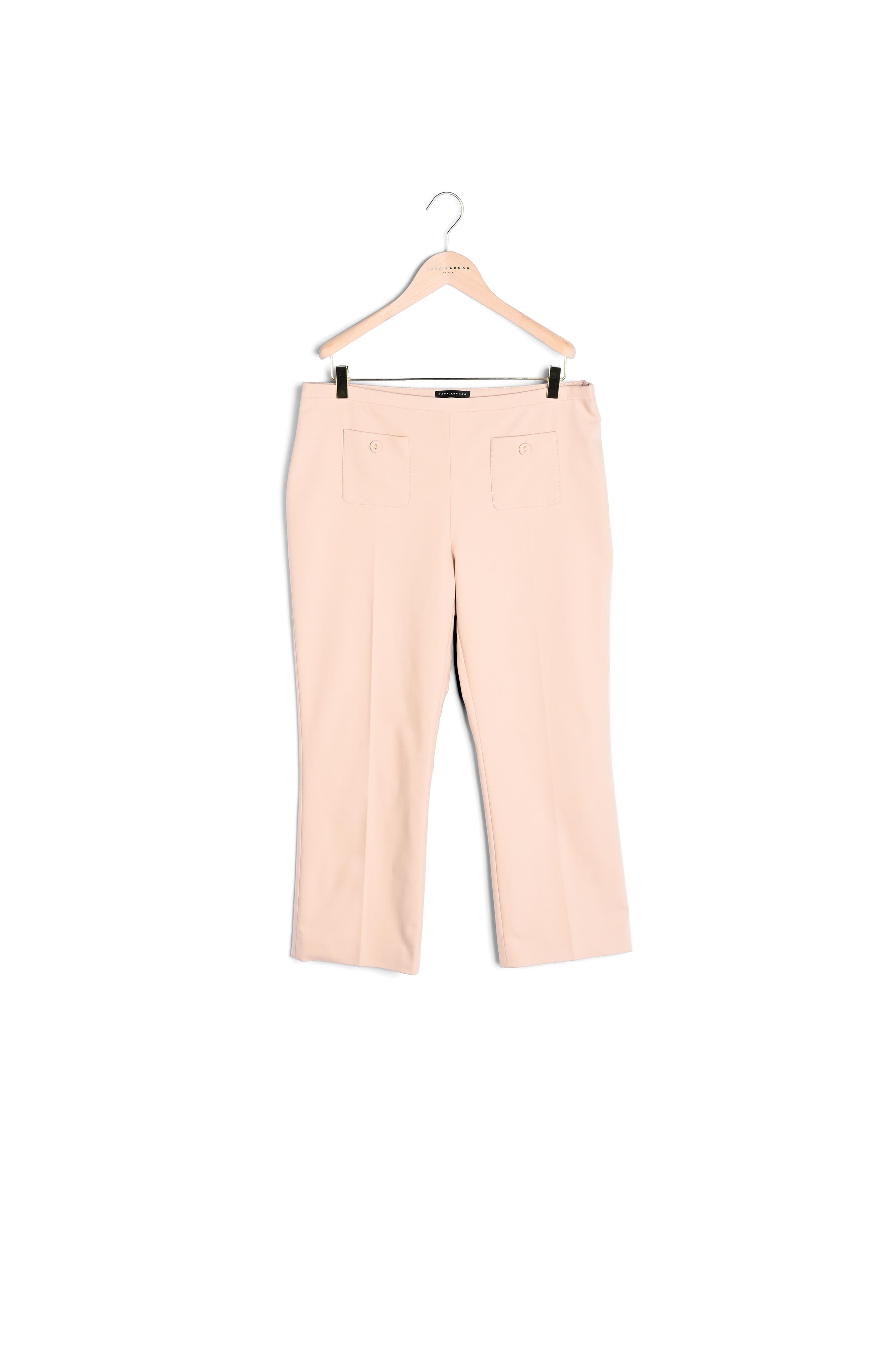 Pantalon Paquerette beige en coton Tara Jarmon seconde main photo 6