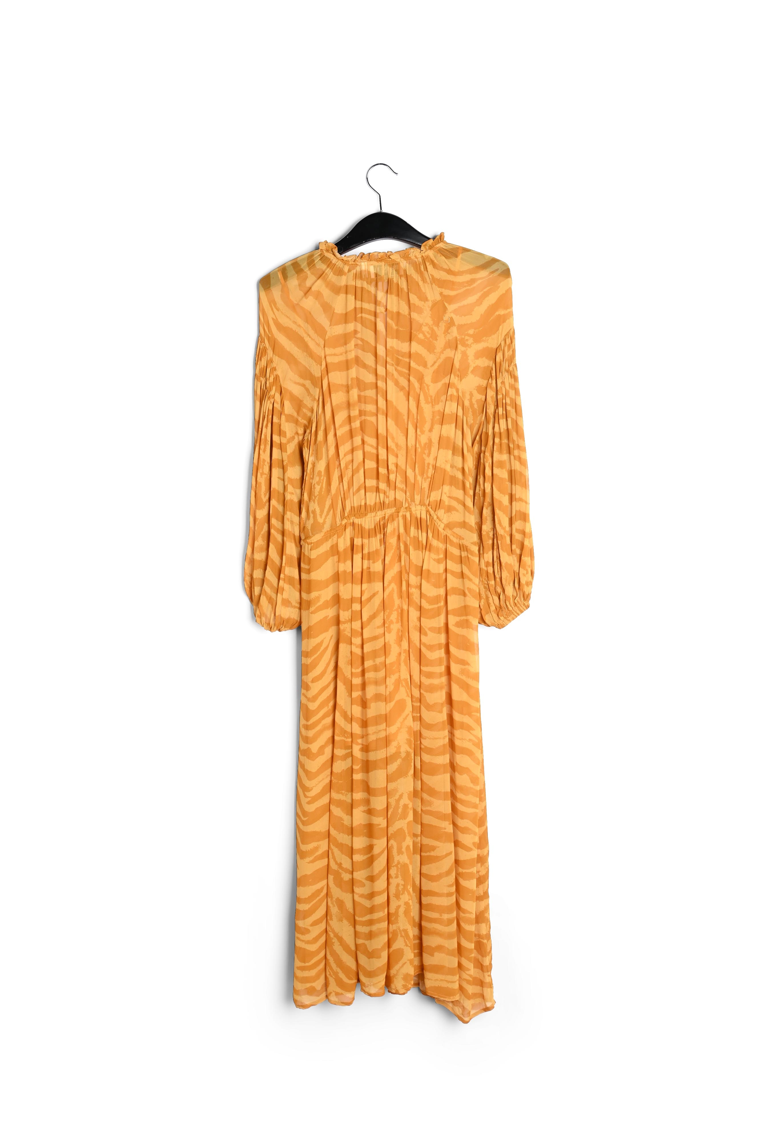 Maxi robe à  imprimé zèbre ocre RE—SSENTIEL seconde main photo 2