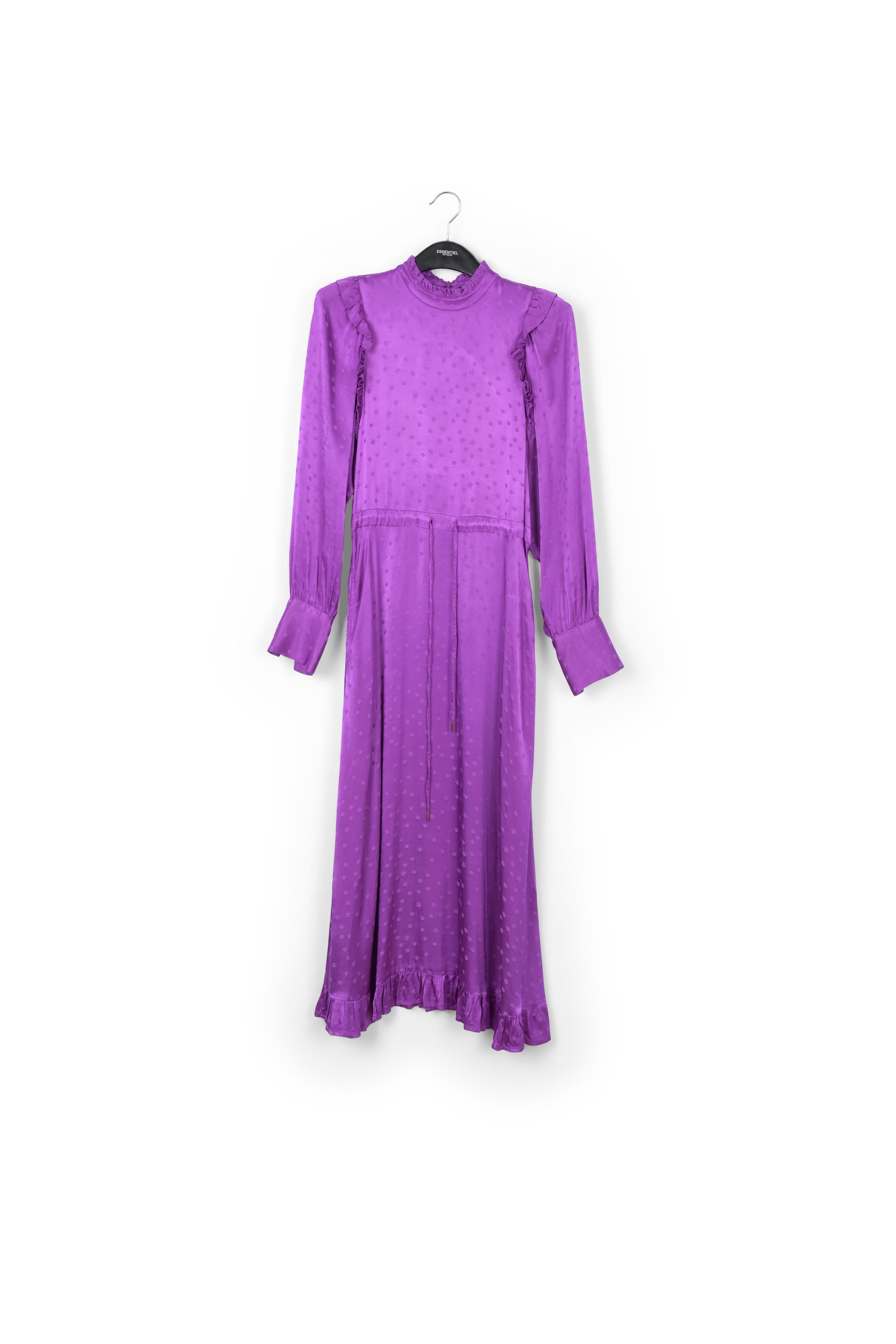 Robe maxi pourpre à ruches RE—SSENTIEL seconde main photo 1