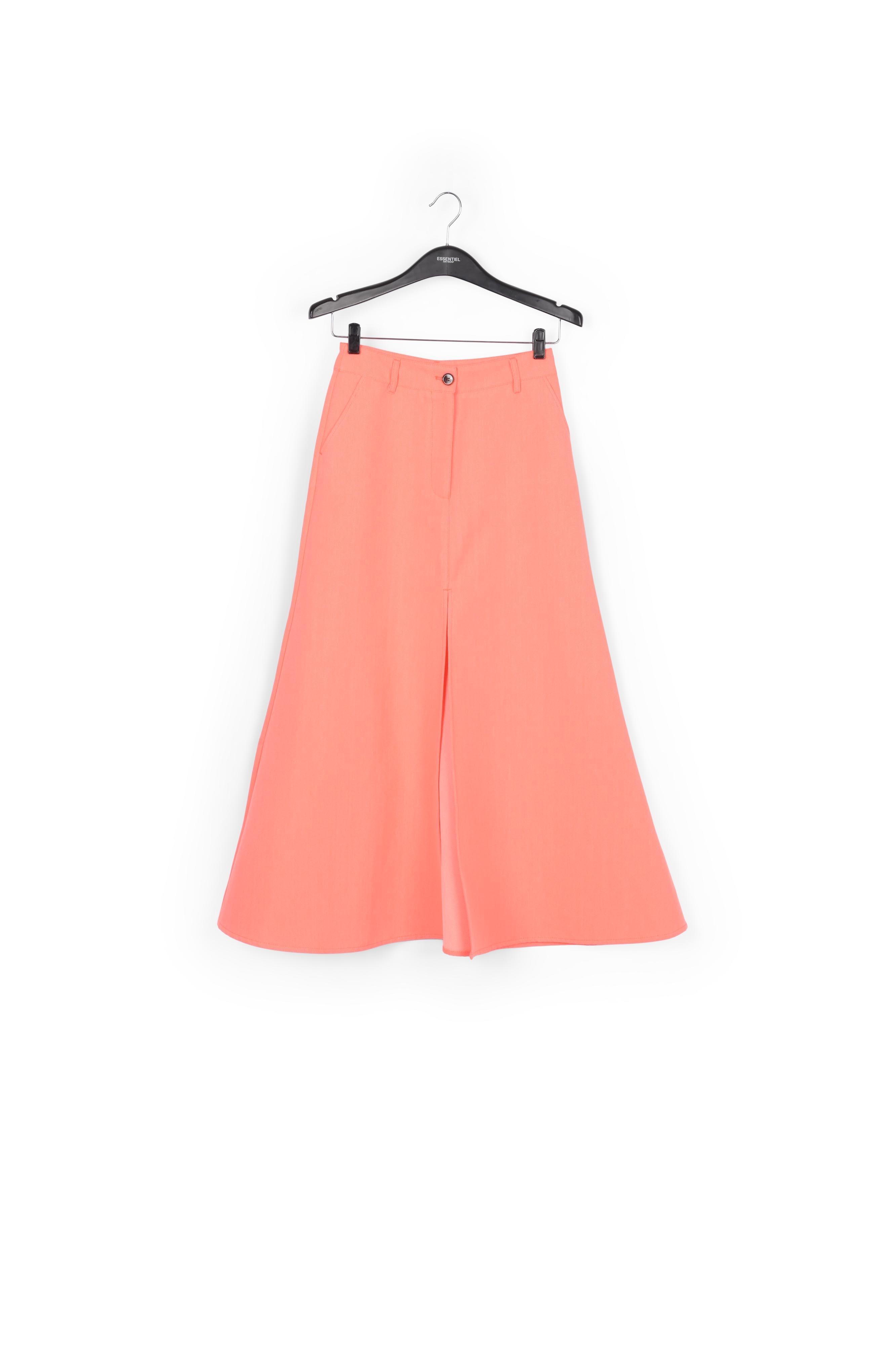 Maxi jupe trapèze rouge corail RE—SSENTIEL seconde main photo 1