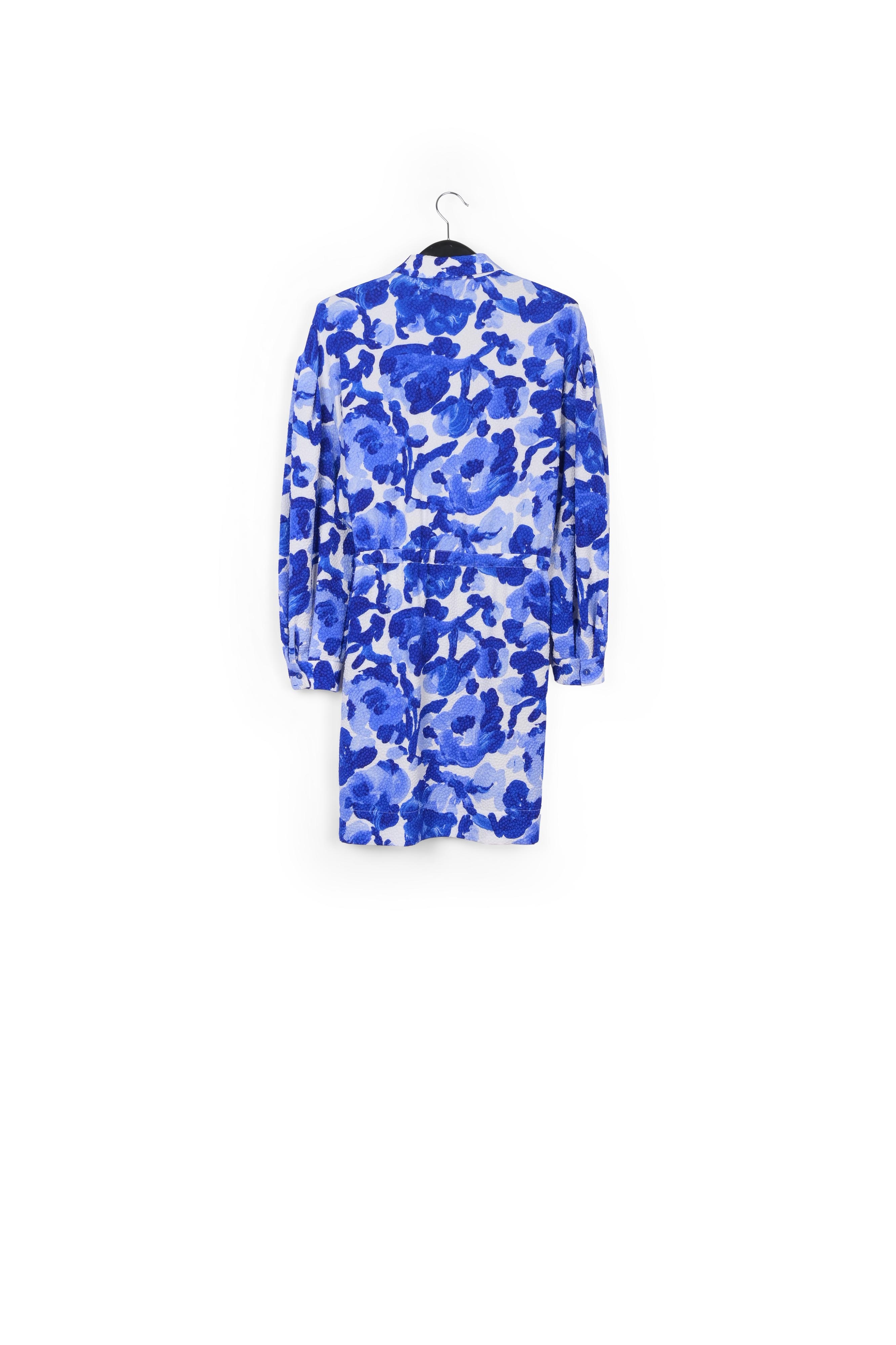 Mini robe à imprimé fleuri bleu et blanc RE—SSENTIEL seconde main photo 2
