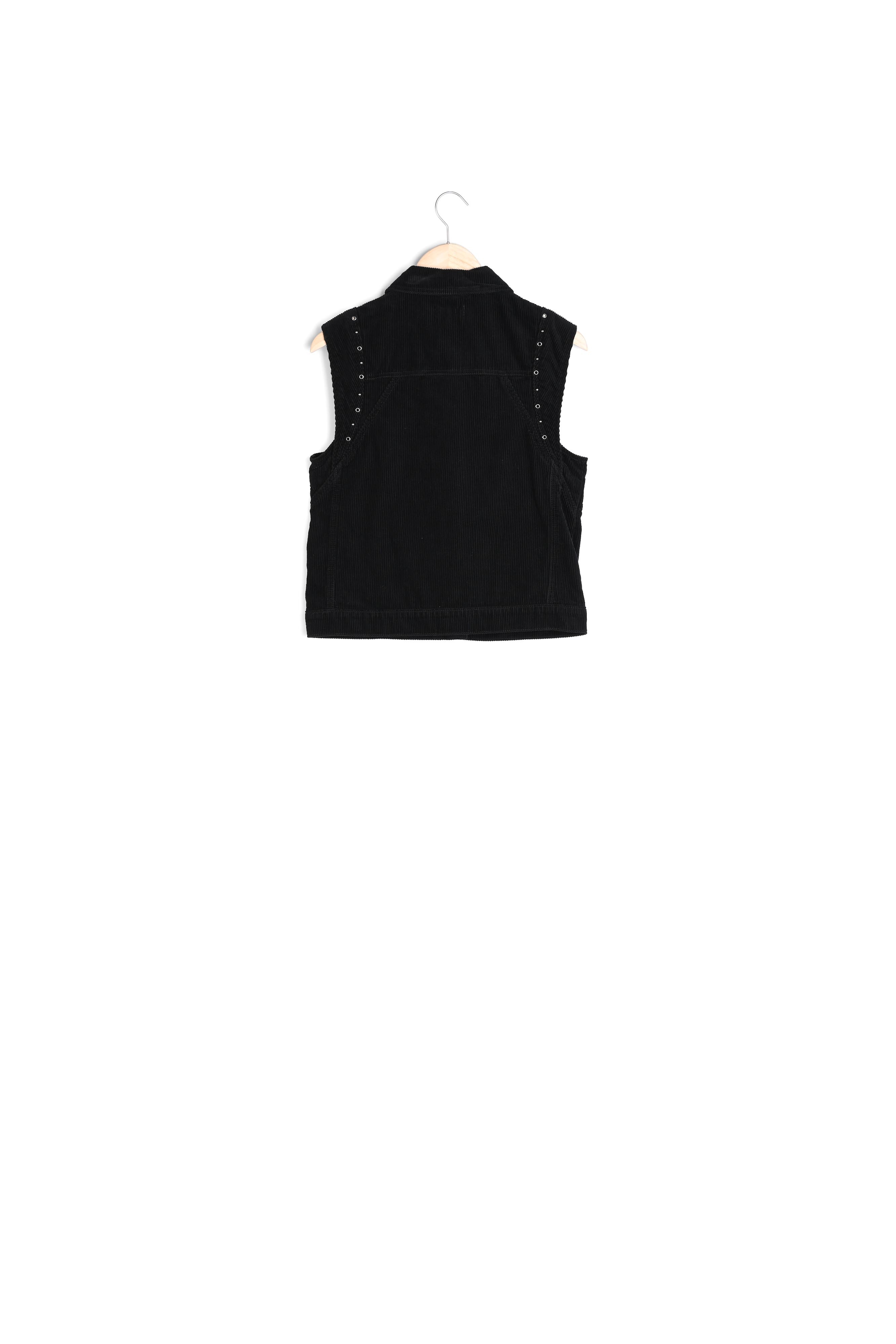 Blouson sans manches en velours côtelé noir Fanfan Maison 123 seconde main photo 4
